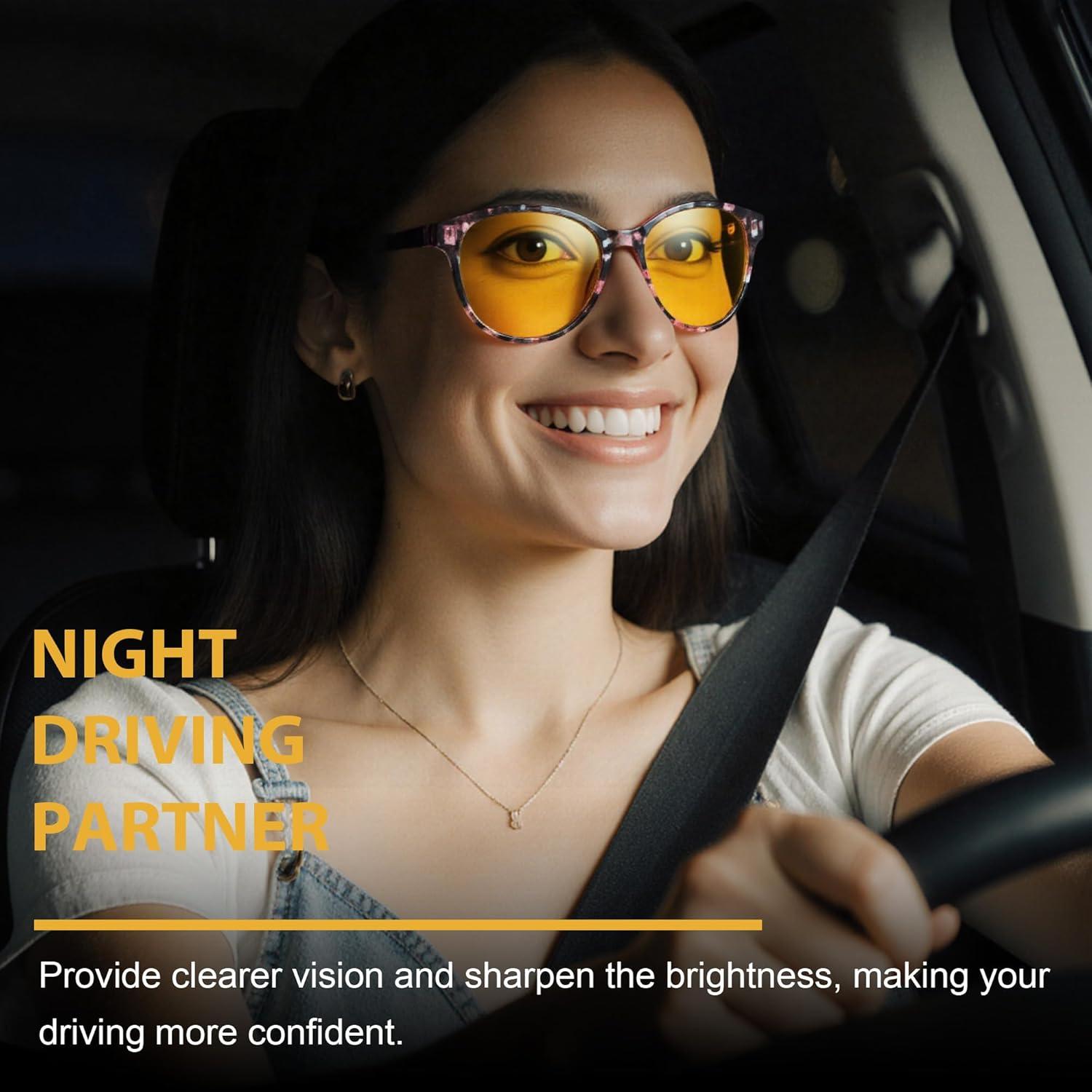 Gafas de Visión Nocturna LVIOE Amarillas Polarizadas Unisex