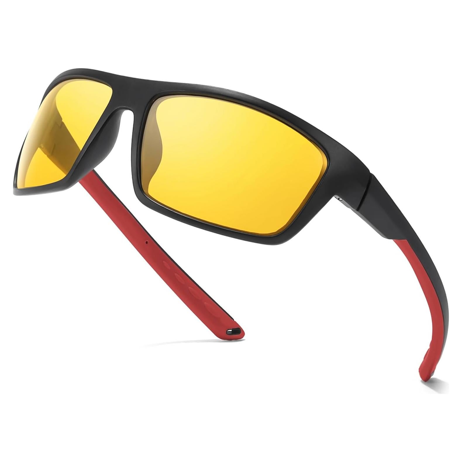 Gafas de Visión Nocturna TJUTR Polarizadas Amarillas Unisex