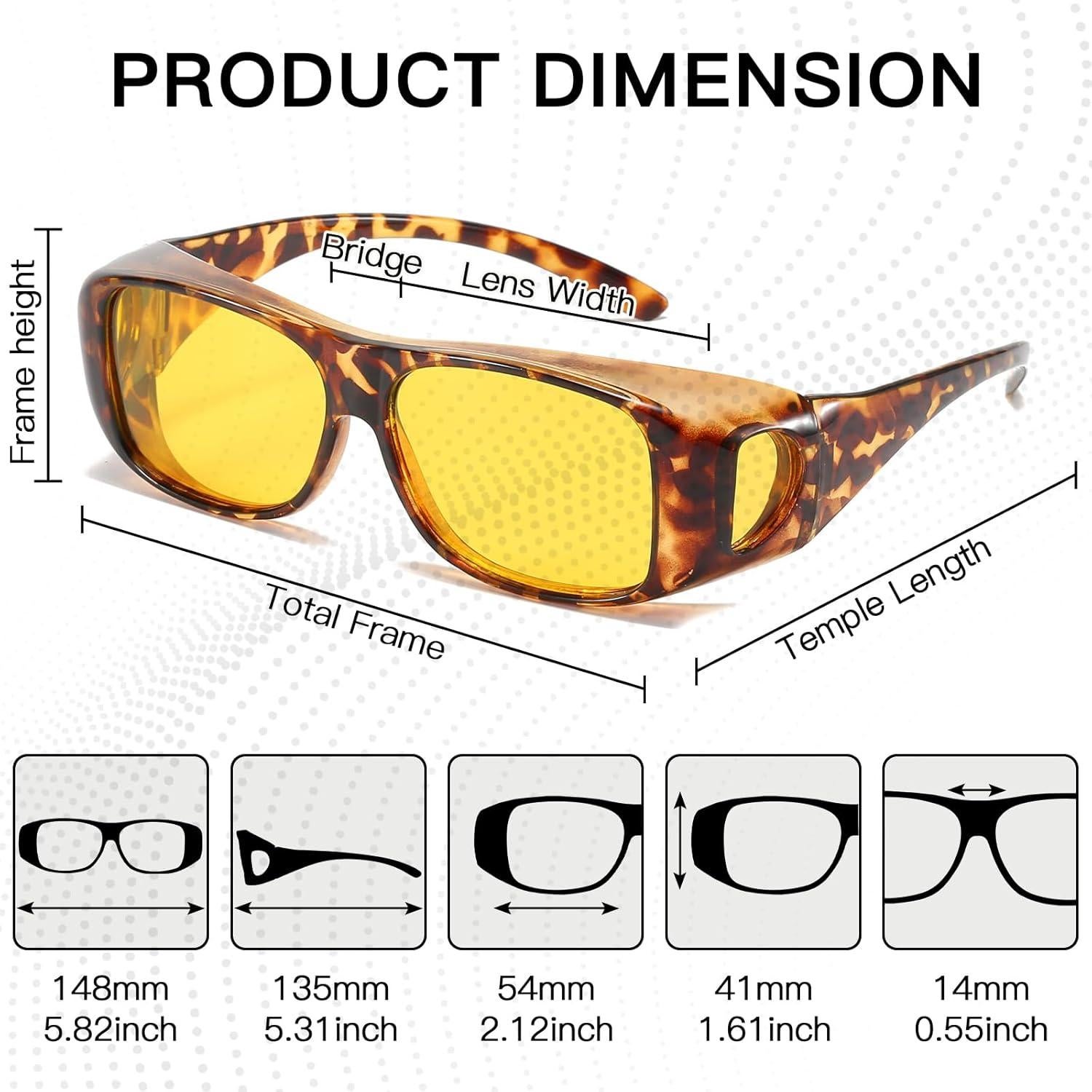 Gafas de Conducción Nocturna SIPHEW Polarizadas Amarillas