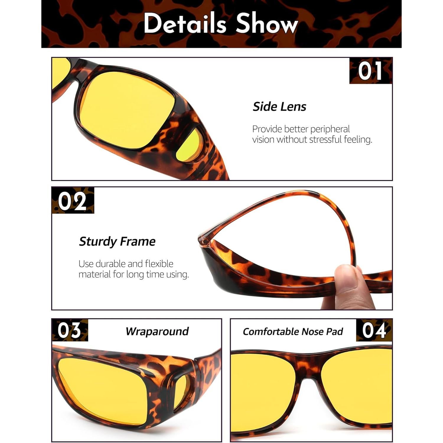 Gafas de Conducción Nocturna SIPHEW Polarizadas Amarillas