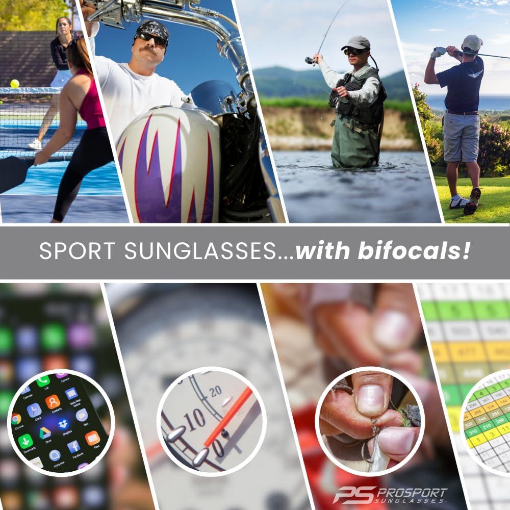 Gafas de Sol Bifocales proSPORT +2.50 Lente Ámbar Deportivas