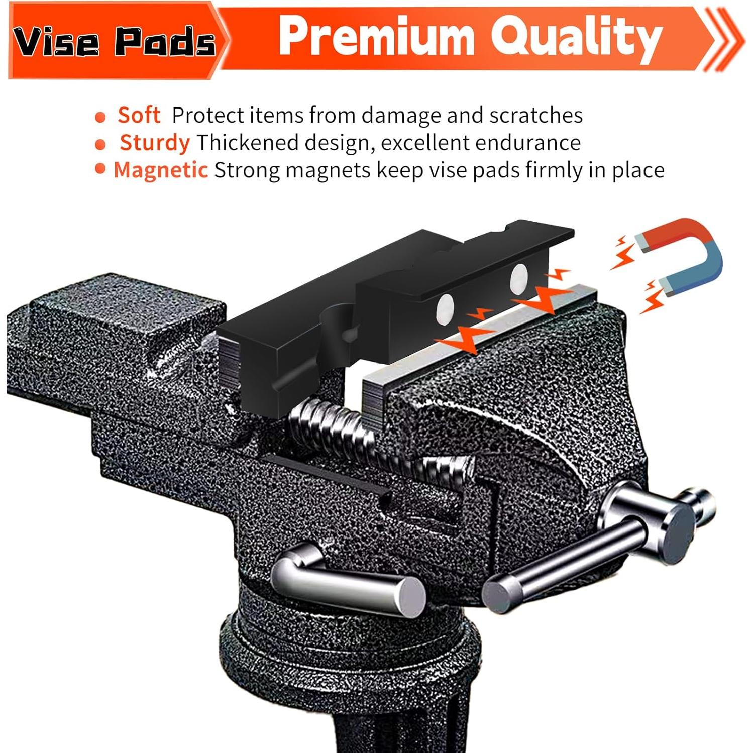 Bloque de prensa de banco NOEAIKE 11.3 oz 4.5" negro/naranja