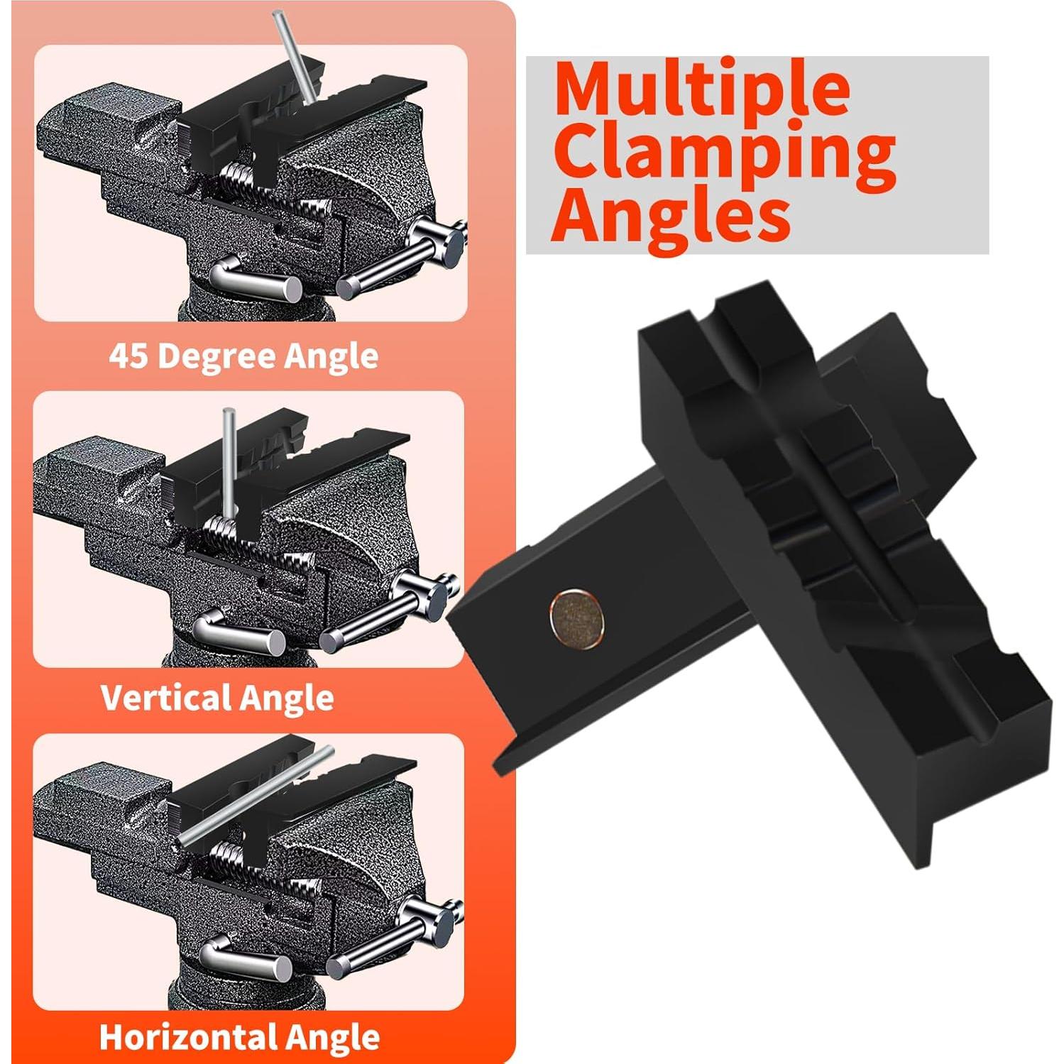 Bloque de prensa de banco NOEAIKE 11.3 oz 4.5" negro/naranja