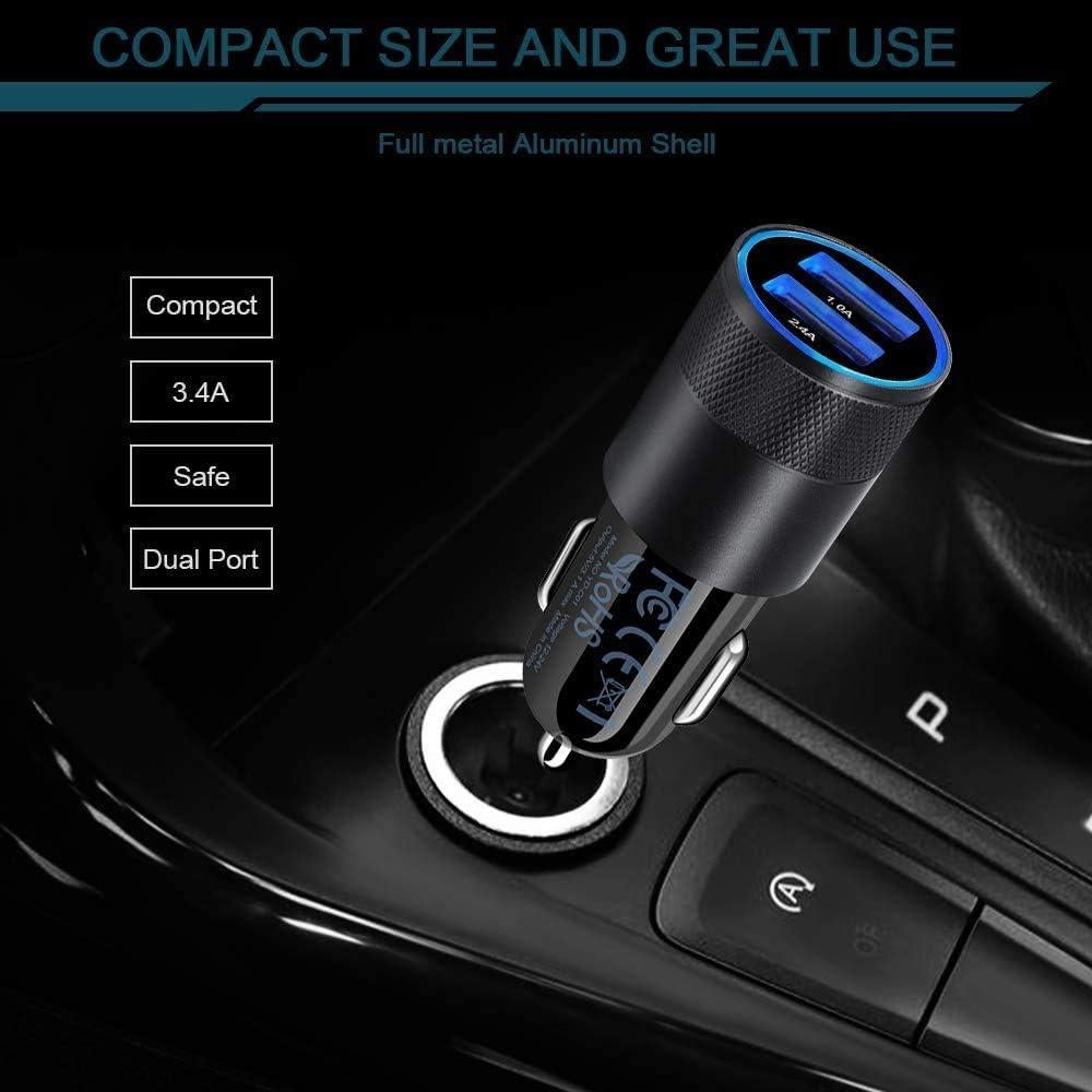Cargador de coche USB tipo C Doble Puerto para Samsung y Google