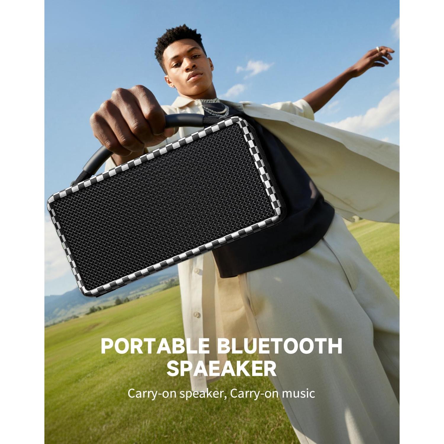 Altavoz Bluetooth DINDIN 80W Portátil Madera 20H Batería