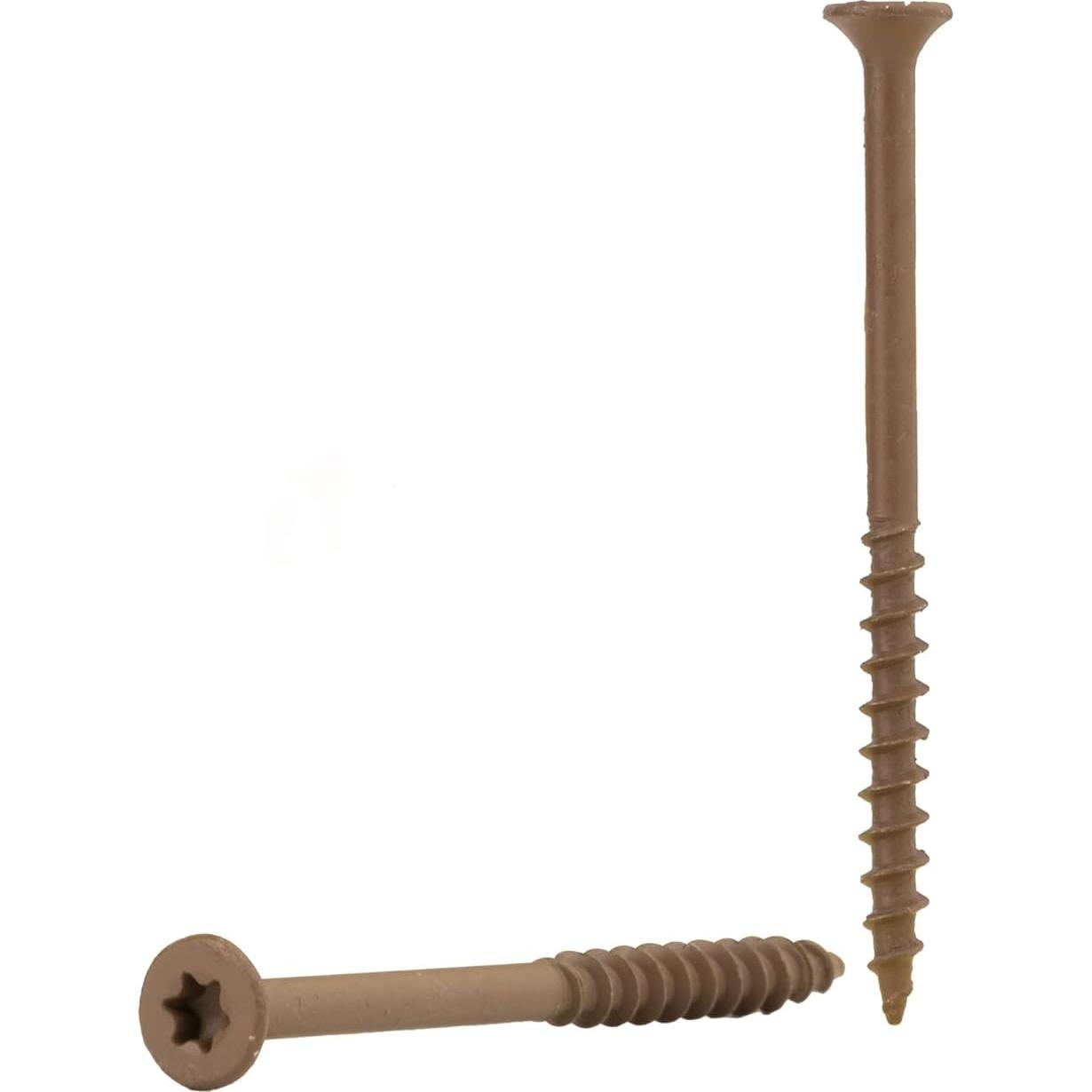 Tornillos para Deck Nuvo Iron #8 x 6.35 cm - 250 Piezas Marrón