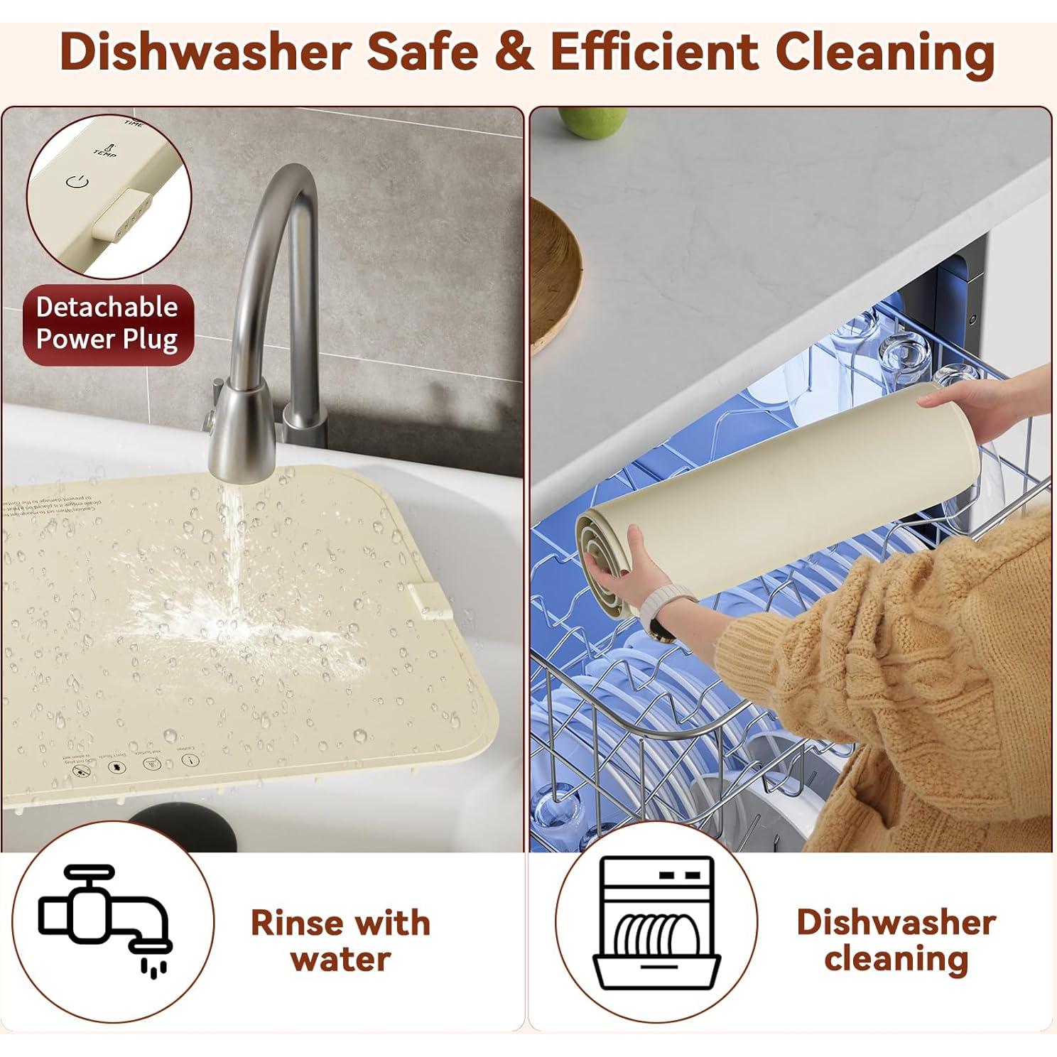 Alfombrilla Calentadora de Alimentos Newise 60x37cm Beige