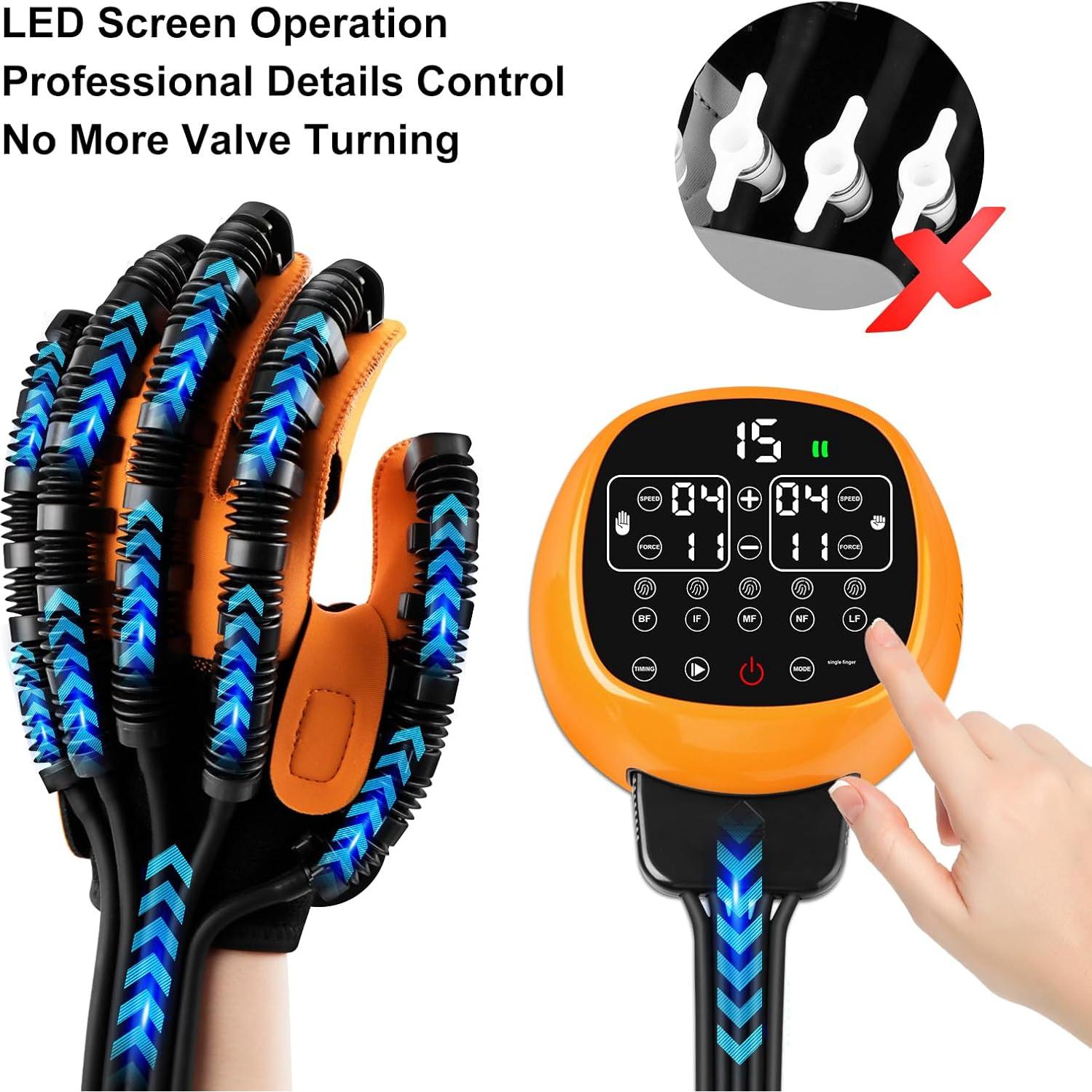 Guantes de Rehabilitación JBMBHC para Mano Izquierda S Naranja