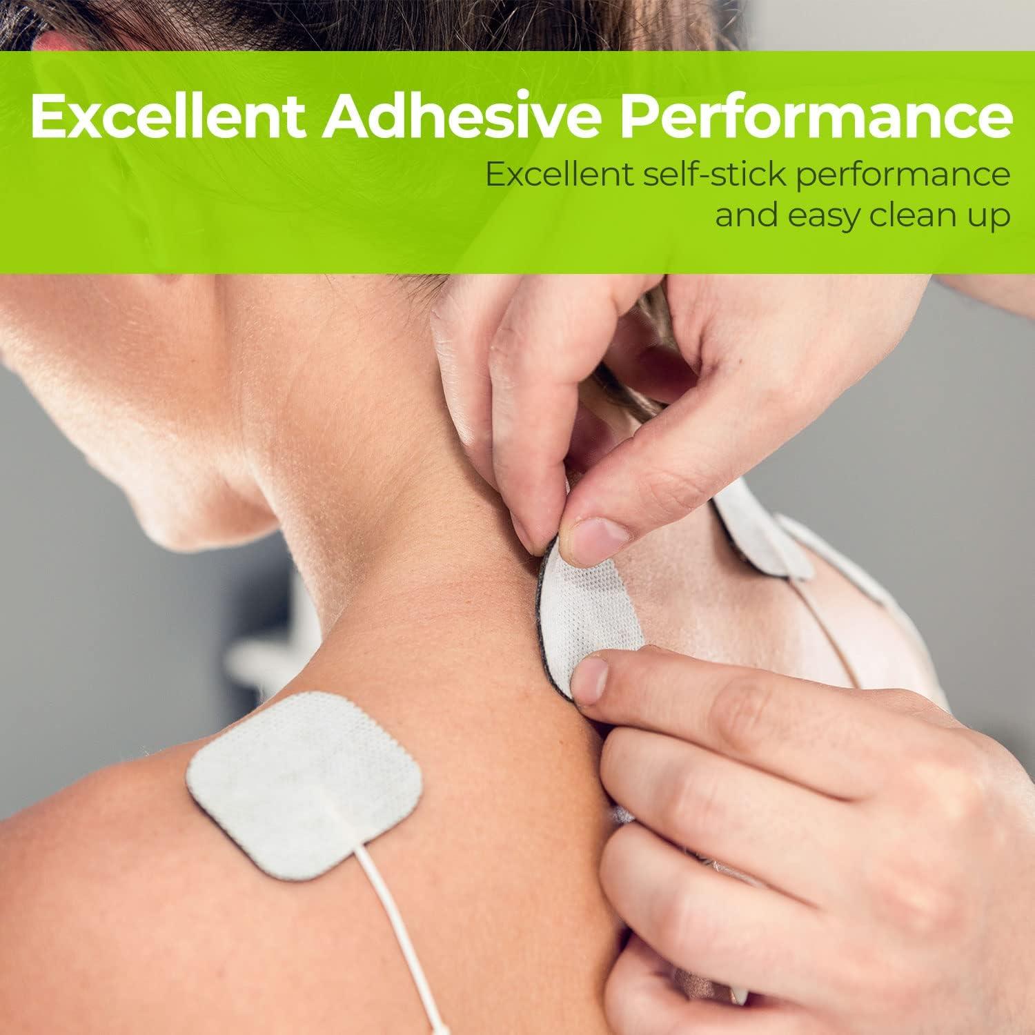 Almohadillas Electrodos TENS AUVON 5.08cm Reutilizables 48 Pcs