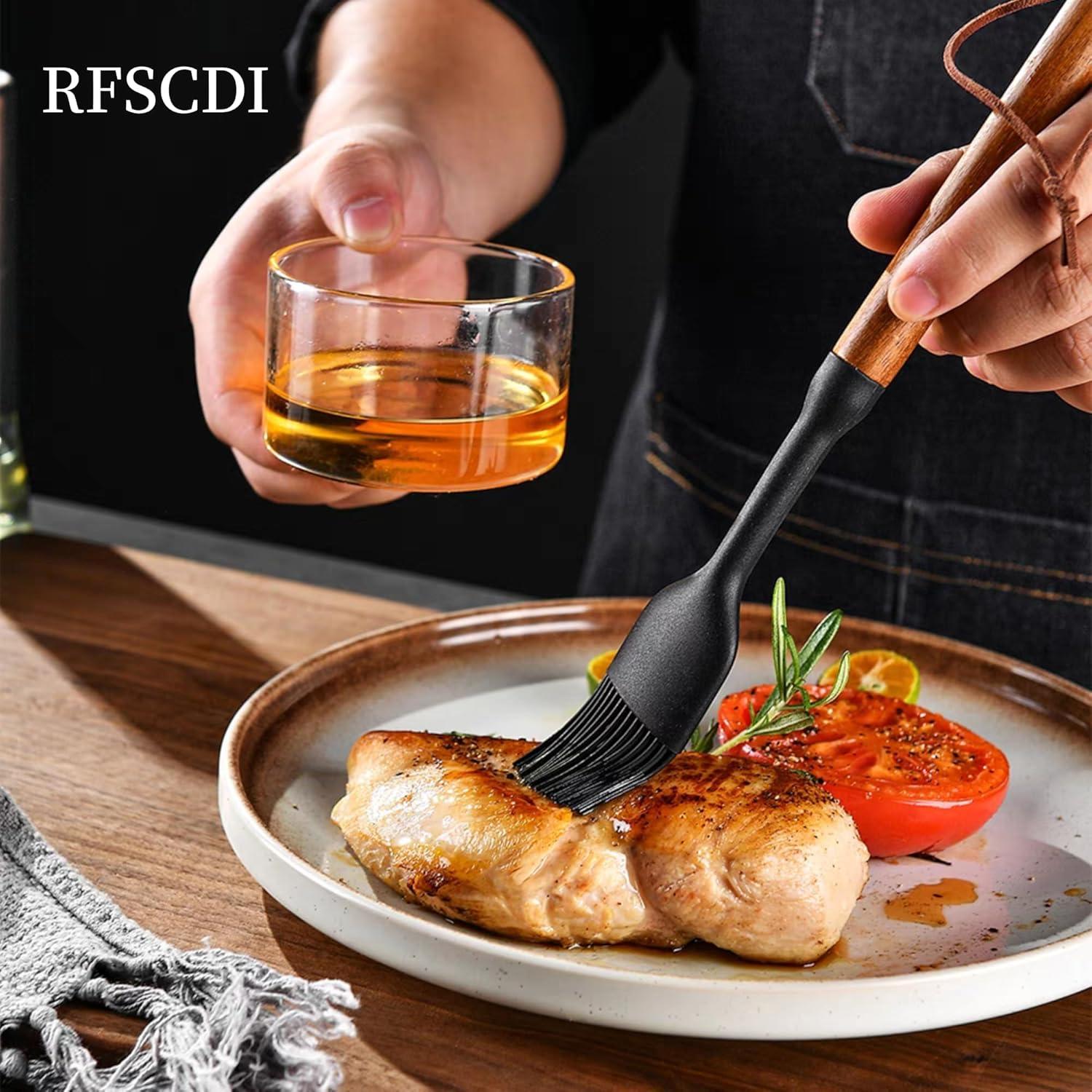 Juego de Utensilios de Cocina RFSCDI Silicona Negra 6 Piezas