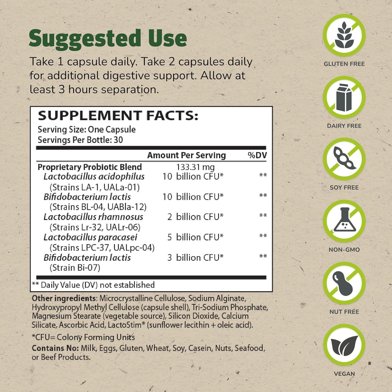 Master Supplements Theralac 30 Cápsulas Probiótico Salud Digestiva