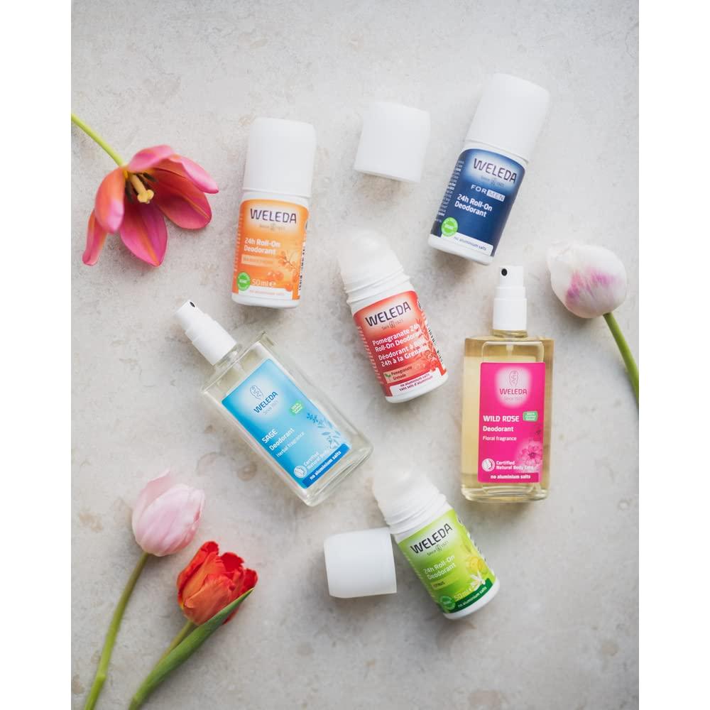 Desodorante Roll-On Weleda 24H para Hombres 68g Sin Aluminio