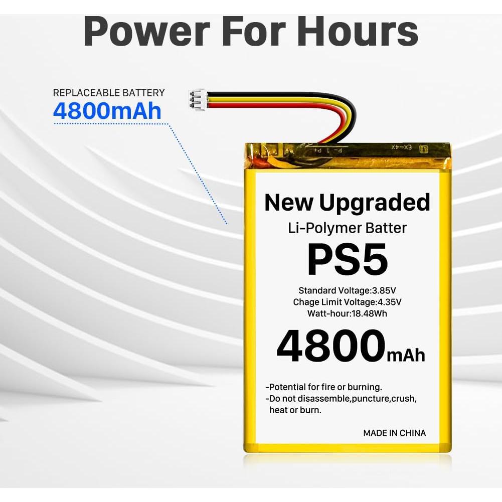 Batería Reemplazo SHENMZ PS5 4800mAh Li-ion DualSense