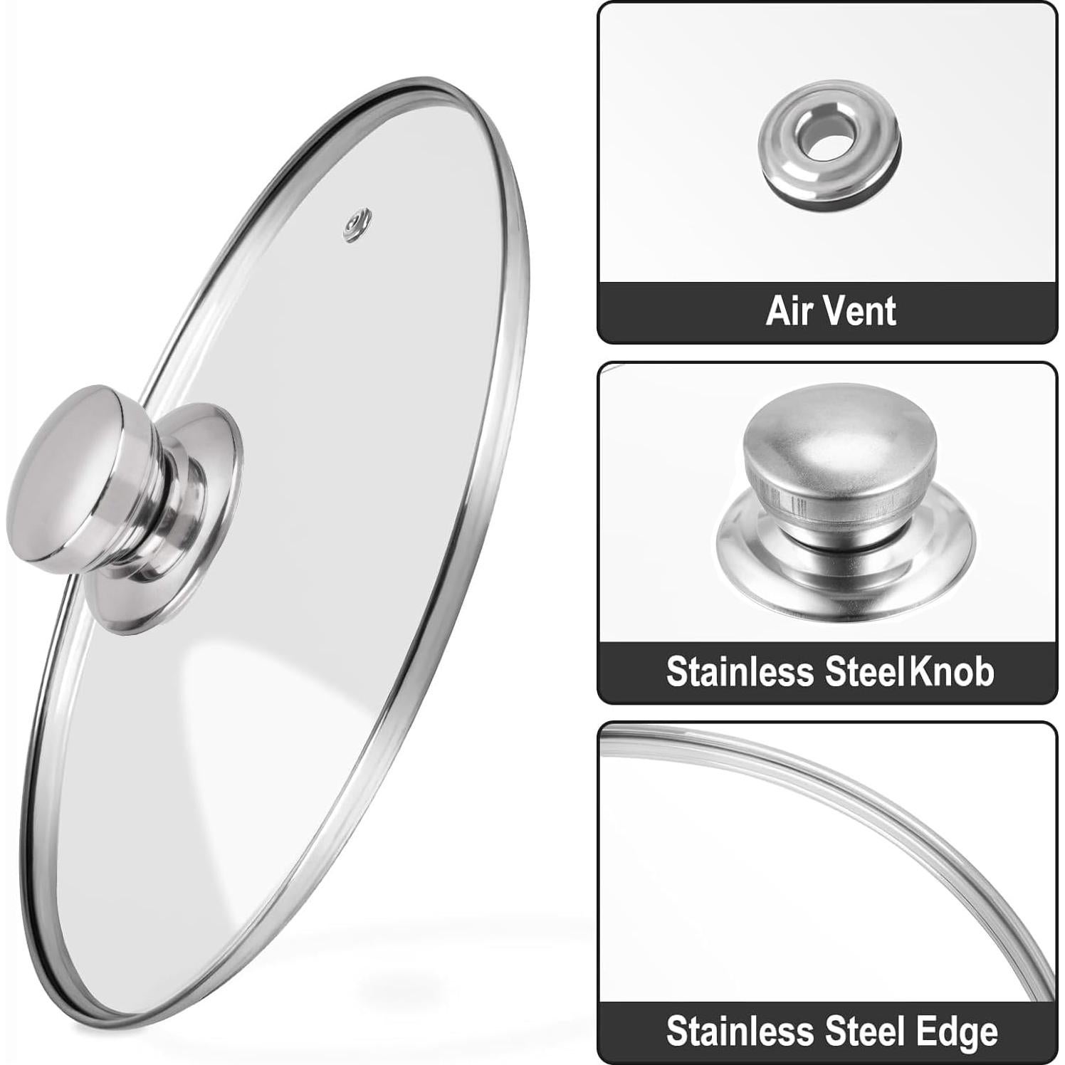 Tapa de sartén de vidrio 20 cm Laplad, apta para lavavajillas