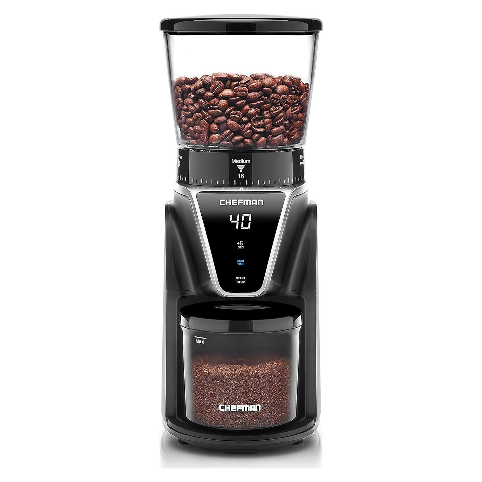 Molino de Café Burr Conical Chefman 31 Configuraciones 275g