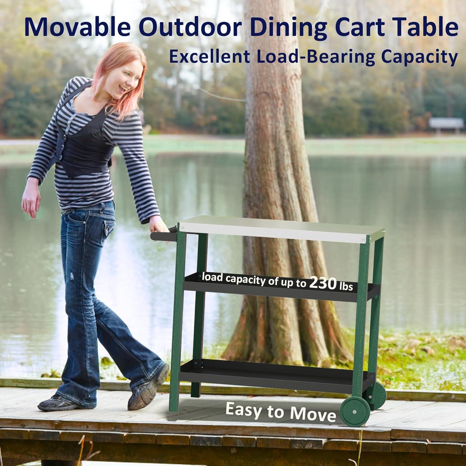 Carro de Parrilla TORVA 3 Niveles HDPE Resistente a Rayones