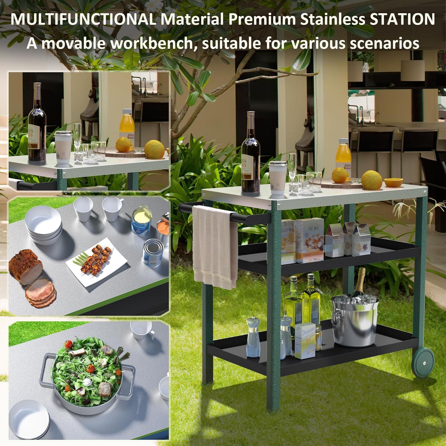 Carro de Parrilla TORVA 3 Niveles HDPE Resistente a Rayones