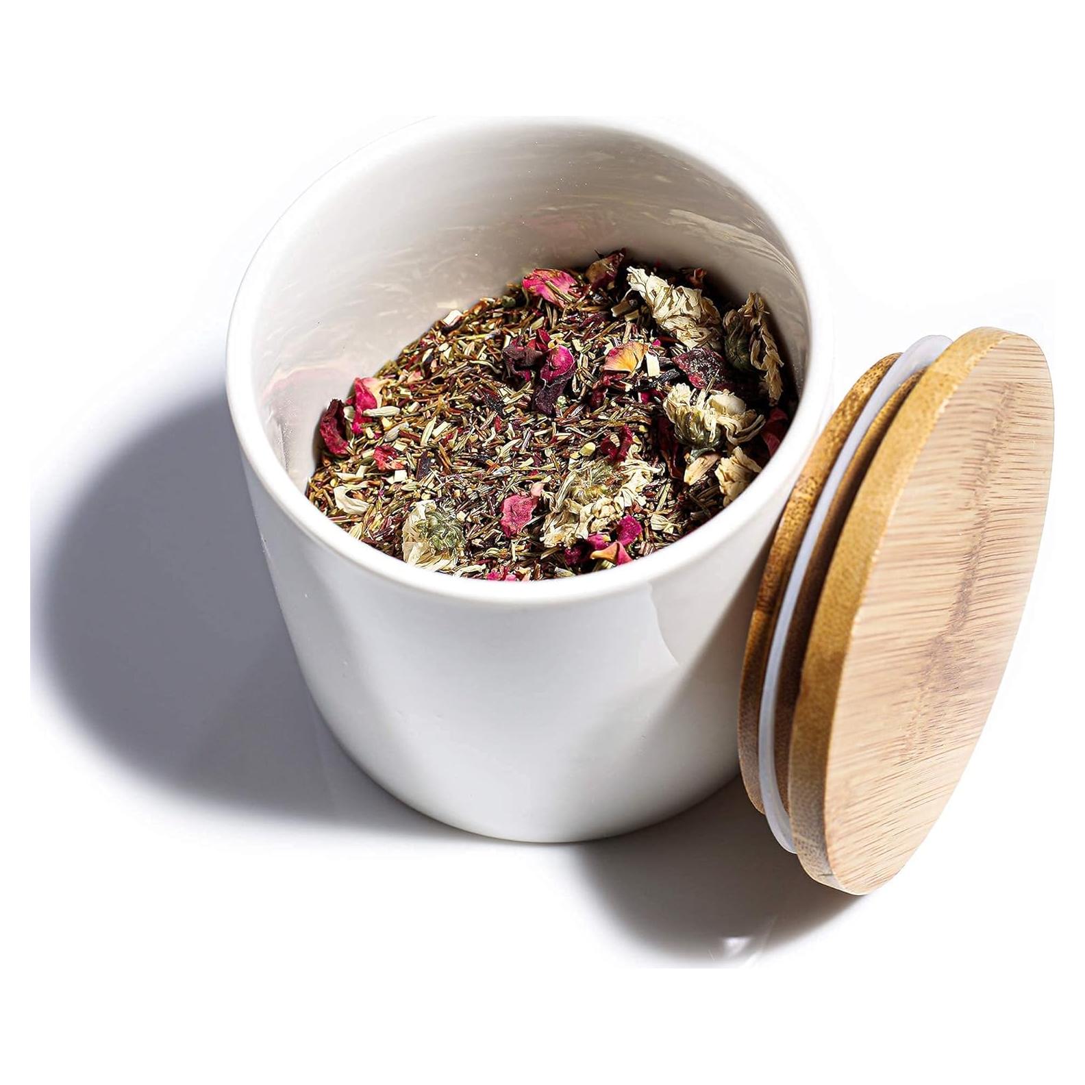 Tarro de Almacenamiento Cerámica Blanca ARTHAUSEN 600ml Hermético