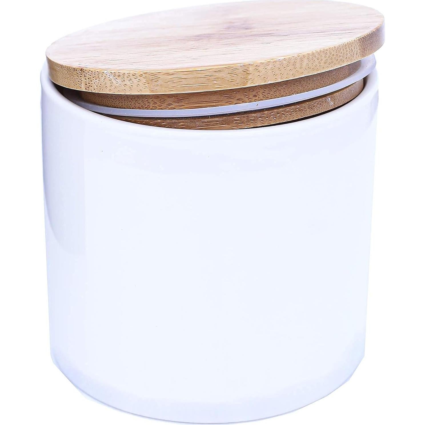 Tarro de Almacenamiento Cerámica Blanca ARTHAUSEN 600ml Hermético