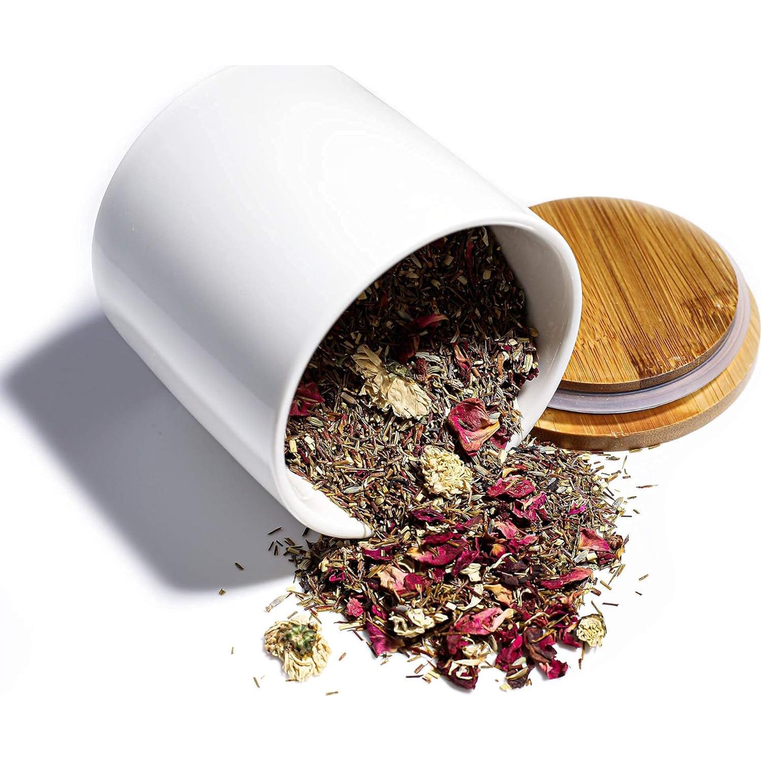 Tarro de Almacenamiento Cerámica Blanca ARTHAUSEN 600ml Hermético