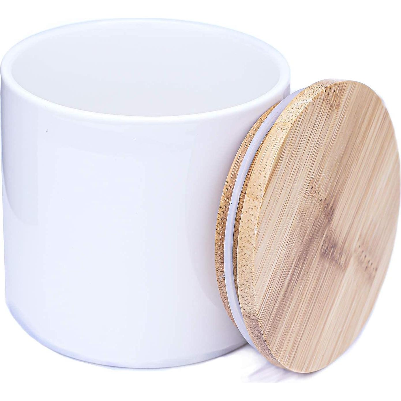 Tarro de Almacenamiento Cerámica Blanca ARTHAUSEN 600ml Hermético