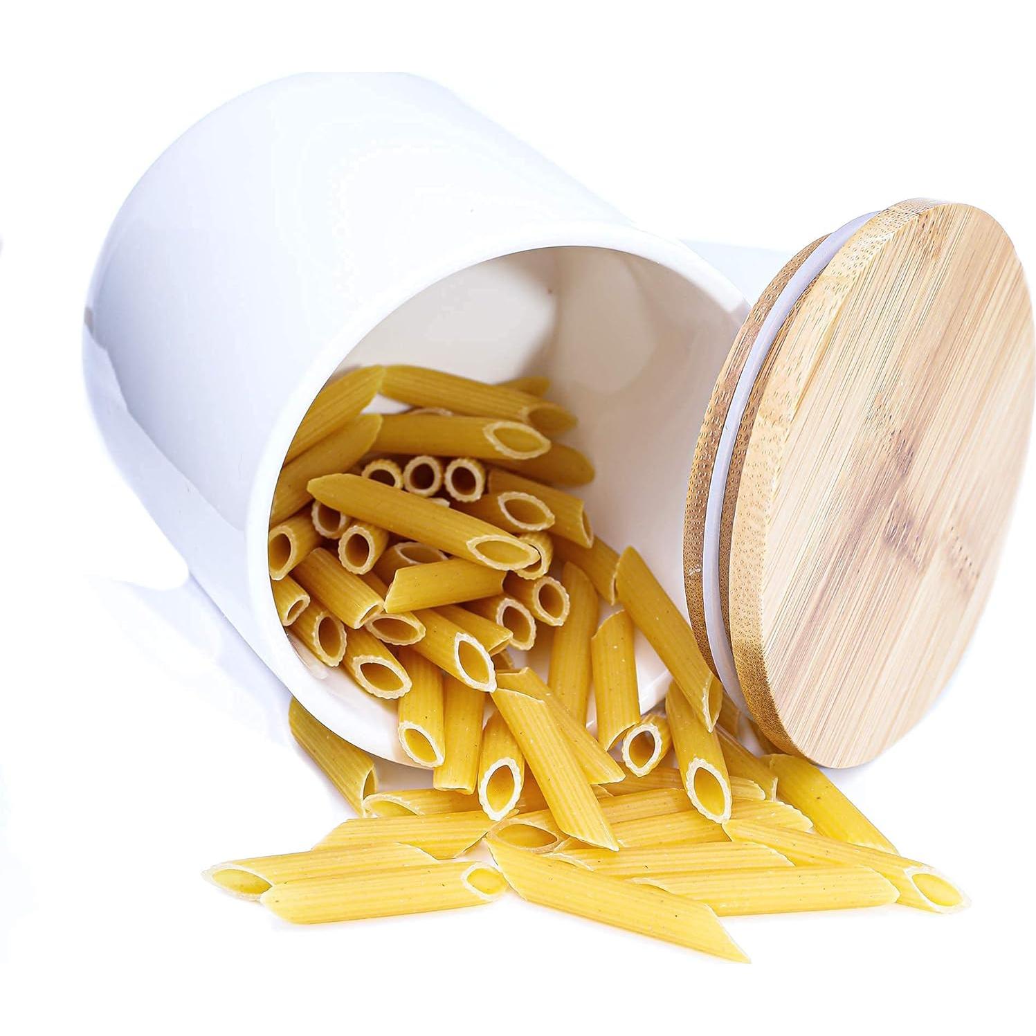 Tarro de Almacenamiento Cerámica Blanca ARTHAUSEN 600ml Hermético