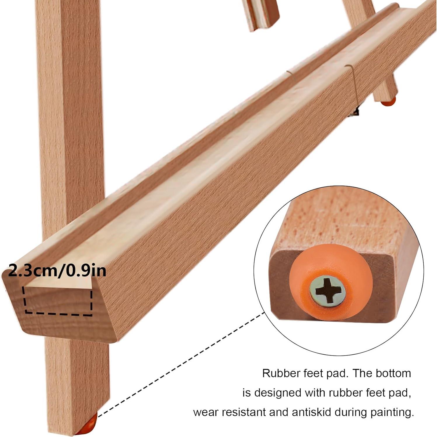 Caballete de Mesa Plegable Miratuso - 2 Paquete, Madera Haya, 56 cm