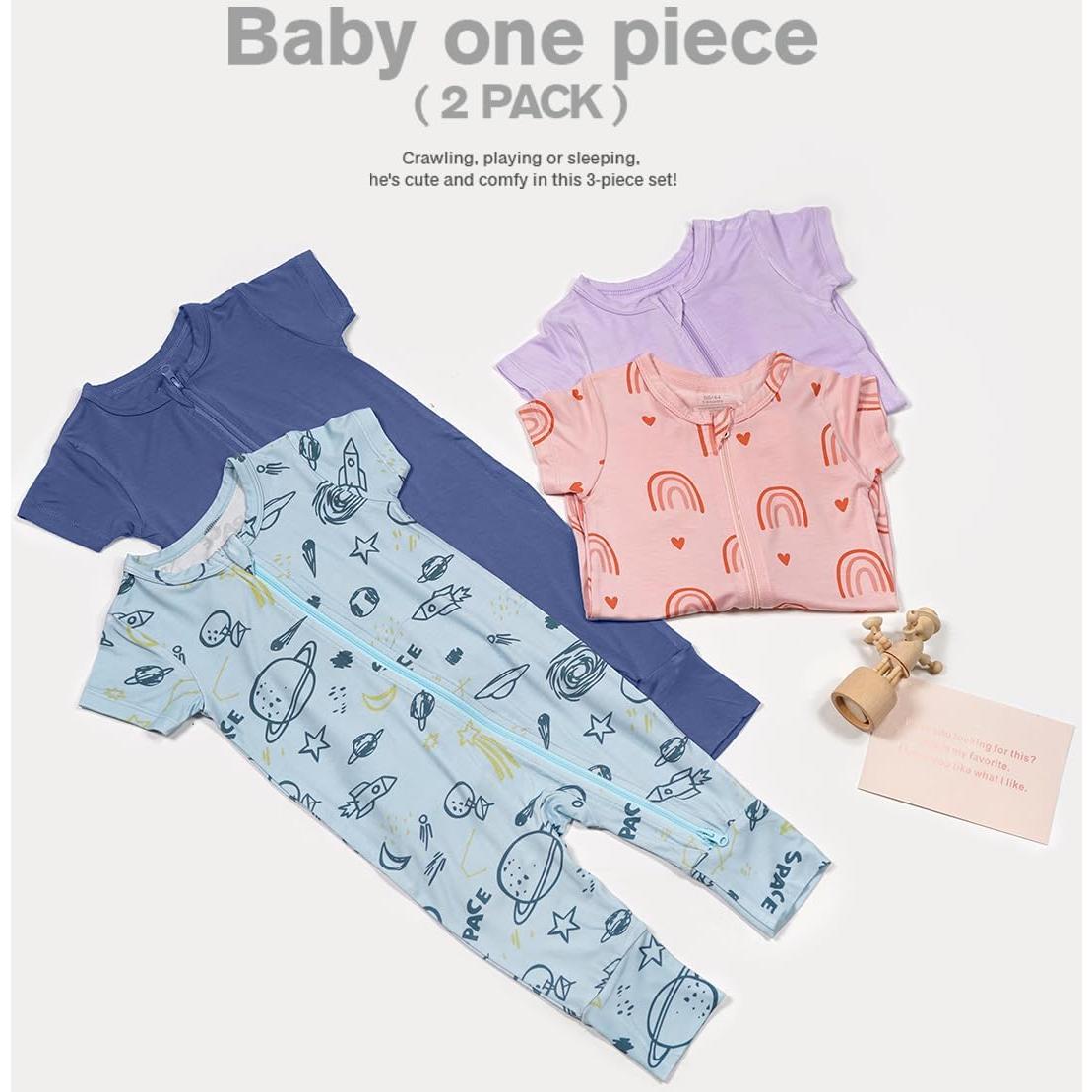 Pijamas de Viscosa de Bambú para Bebés 2 Piezas Verde Dinosaurio