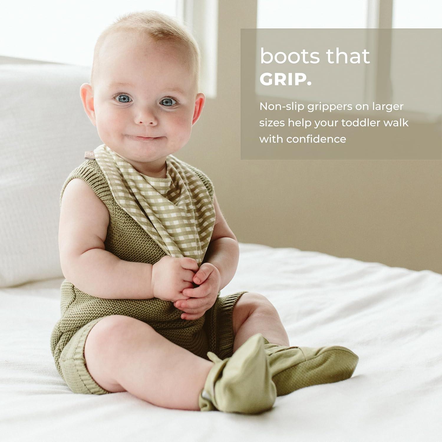 Botas de bebé ajustables Goumikids en viscosa de bambú 0-3 meses