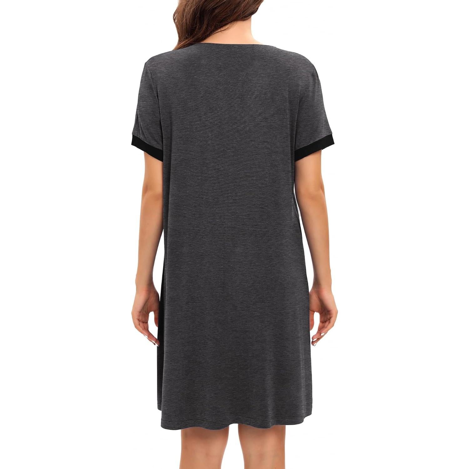 Bata de Mujer SWOMOG con Cremallera y Bolsillos - Gris Profundo