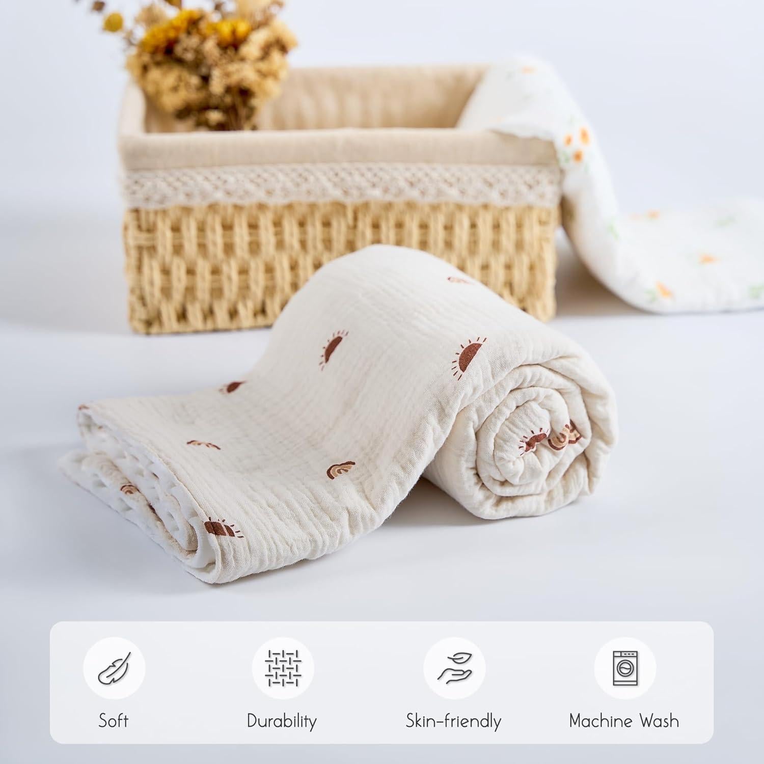 Manta de Muselina Meracorallo 76x102 cm Sol Arcoíris