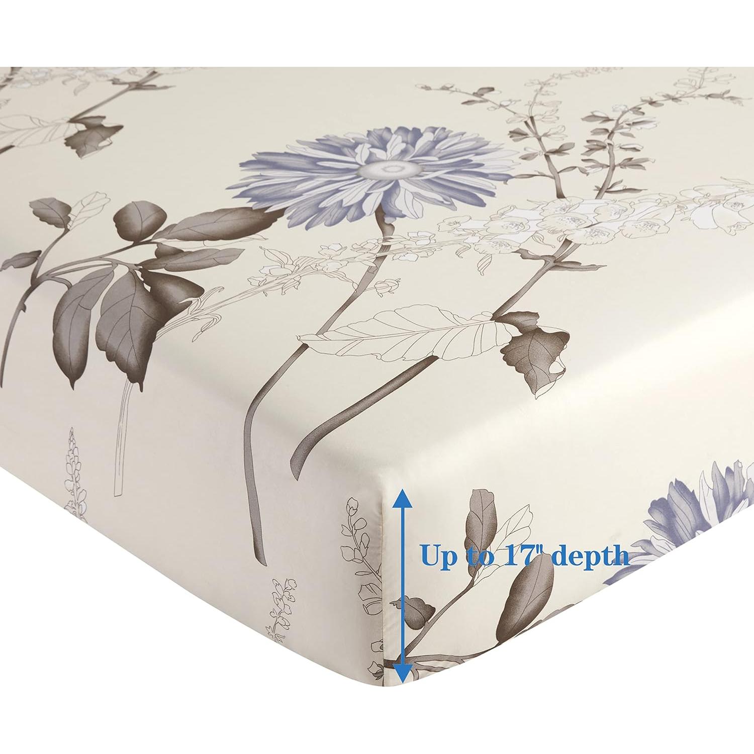 Conjunto de Ropa de Cama Individual Condecoración Marina Floral