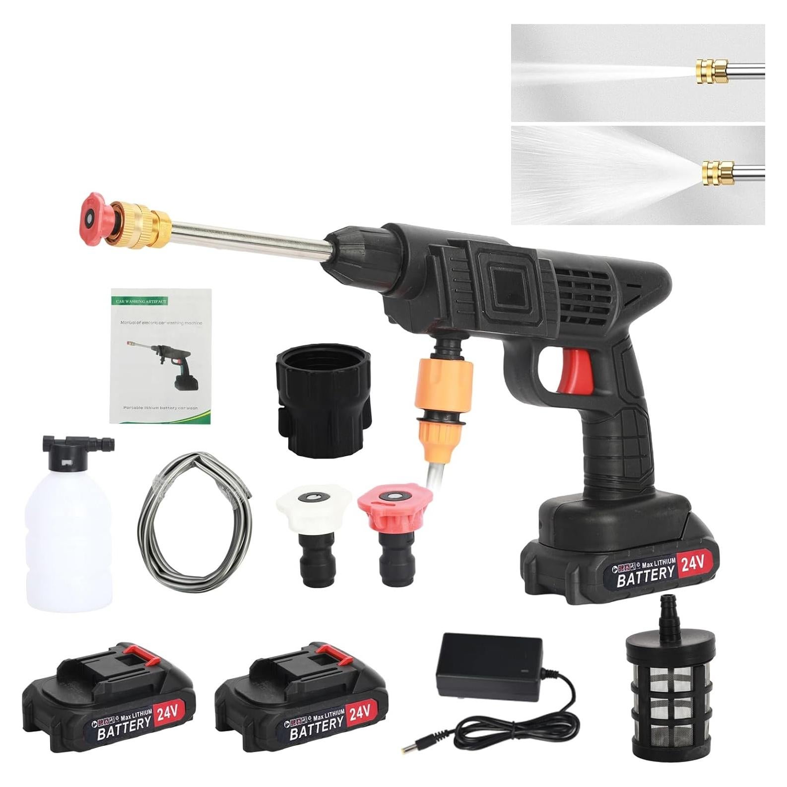 Lavadora a Presión Inalámbrica Mufsceku 24V Portátil Negra