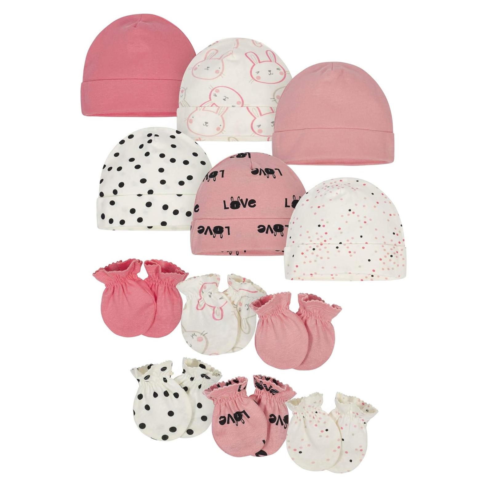 Conjunto de gorro y manoplas para bebé unisex 12 piezas Onesies