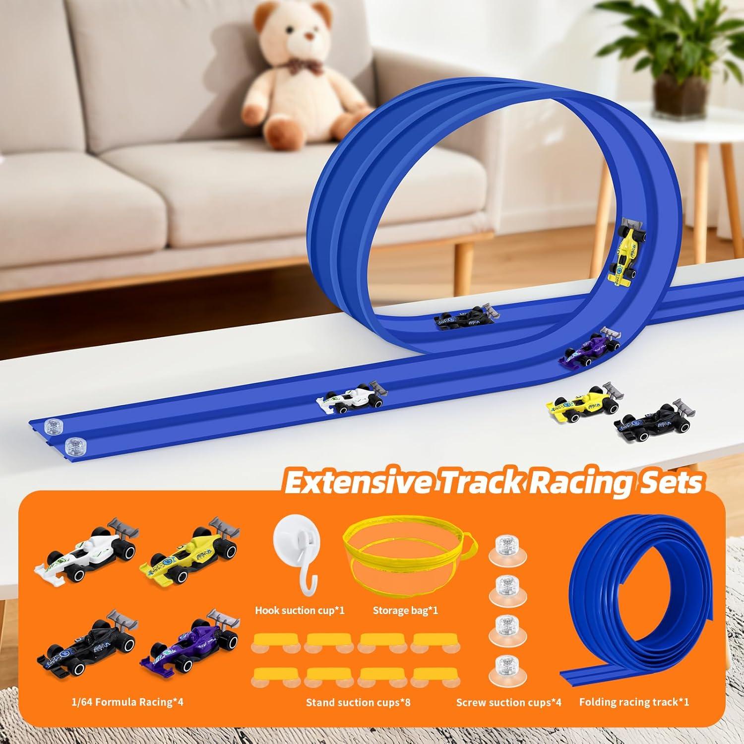Kit de Pista de Carreras Flexible 4 Autos Mittimiya 15 Pies