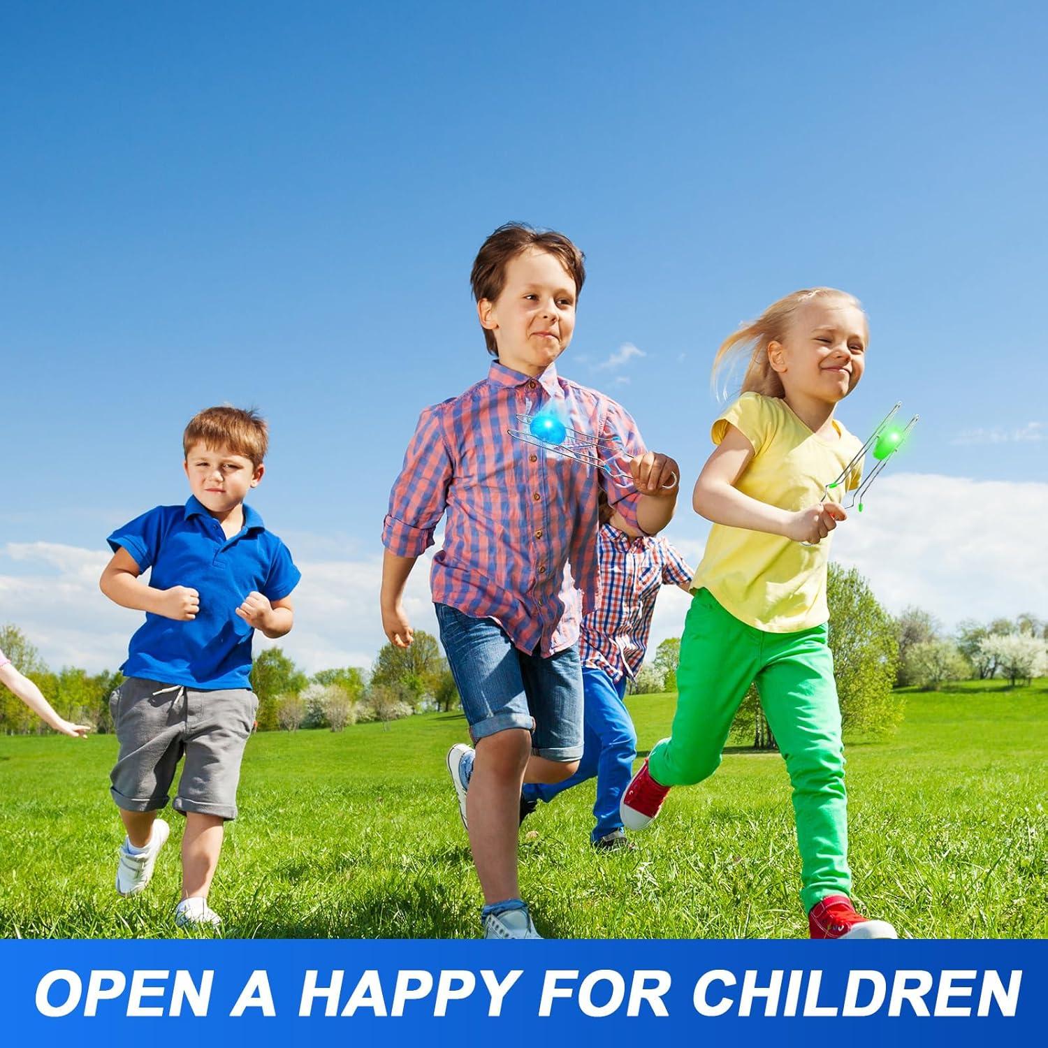 Gejoy Juguete Giroscópico Magnético Iluminado 4 Pcs Azul Verde