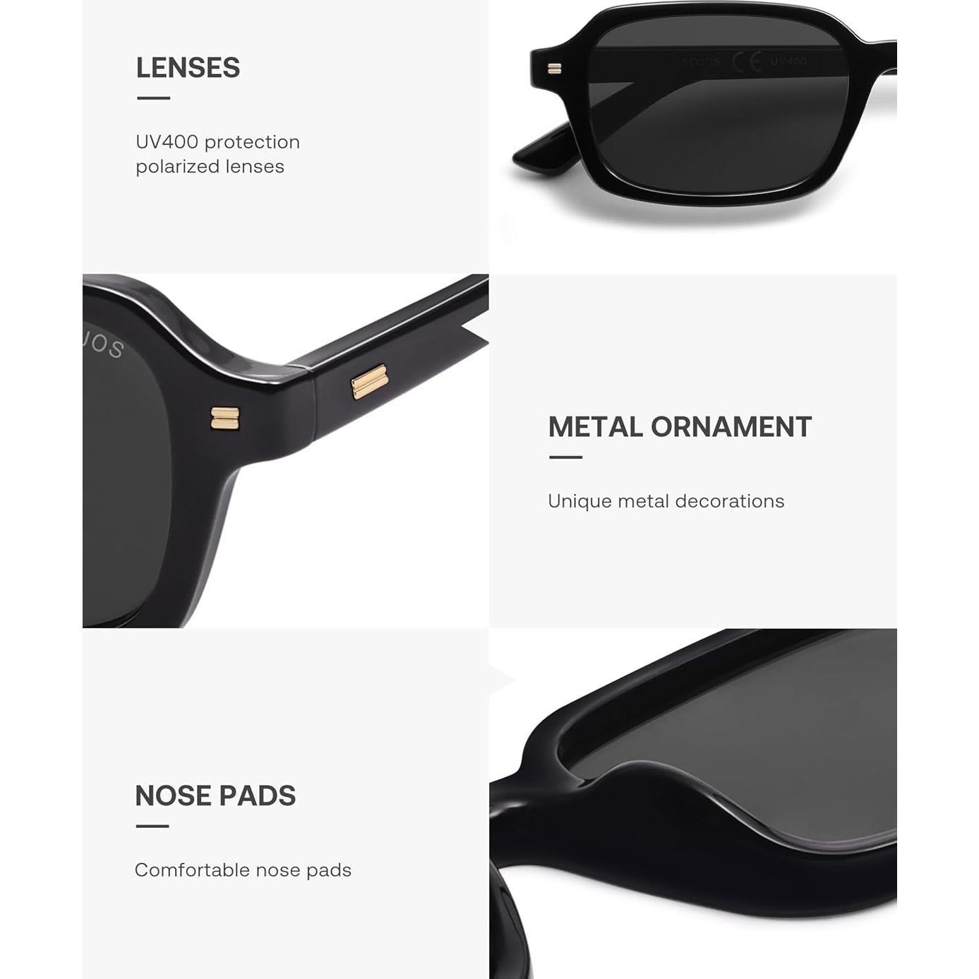 Gafas de sol polarizadas SOJOS SJ2610 UV400 unisex