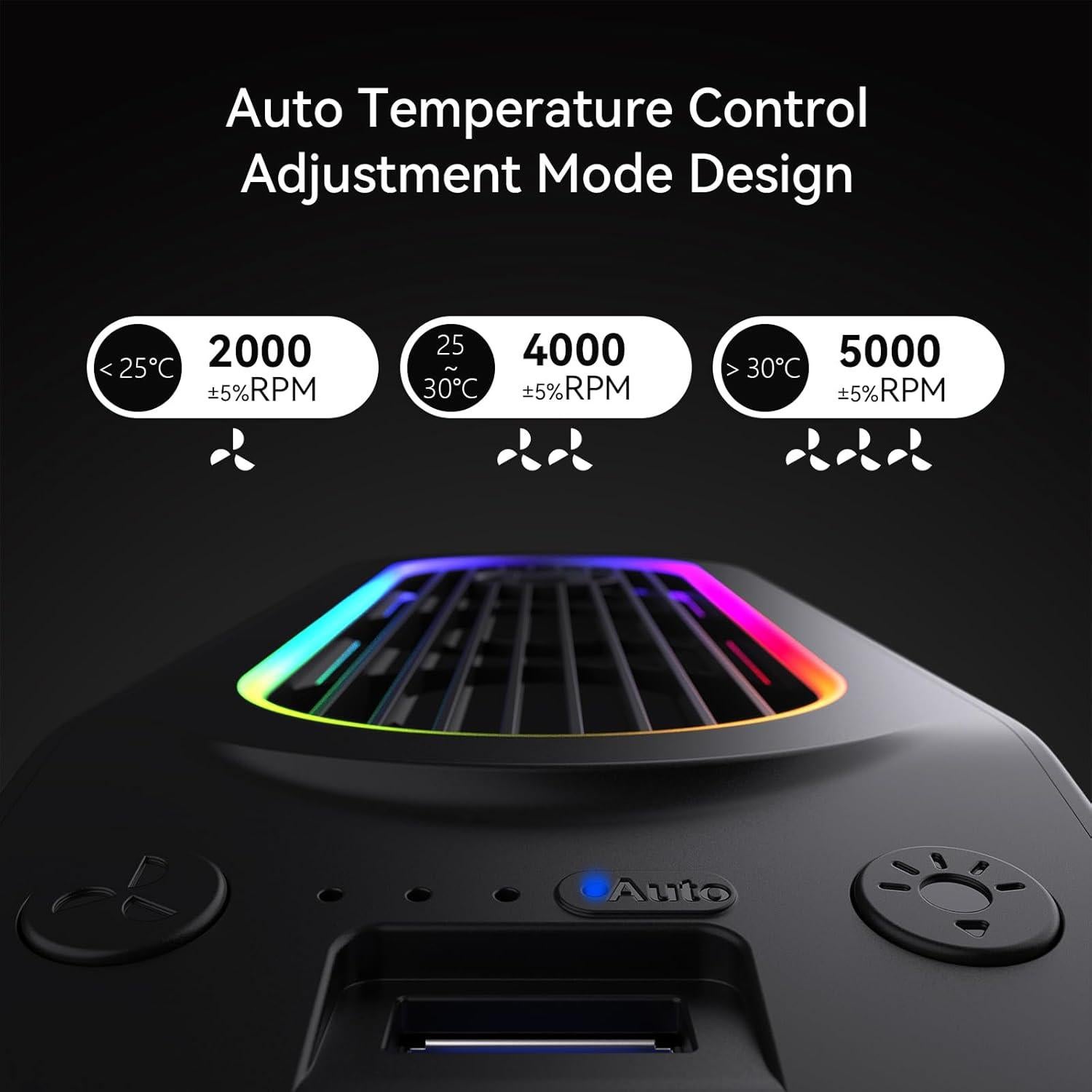 Ventilador de Enfriamiento HZLucki PS5 3 Velocidades LED