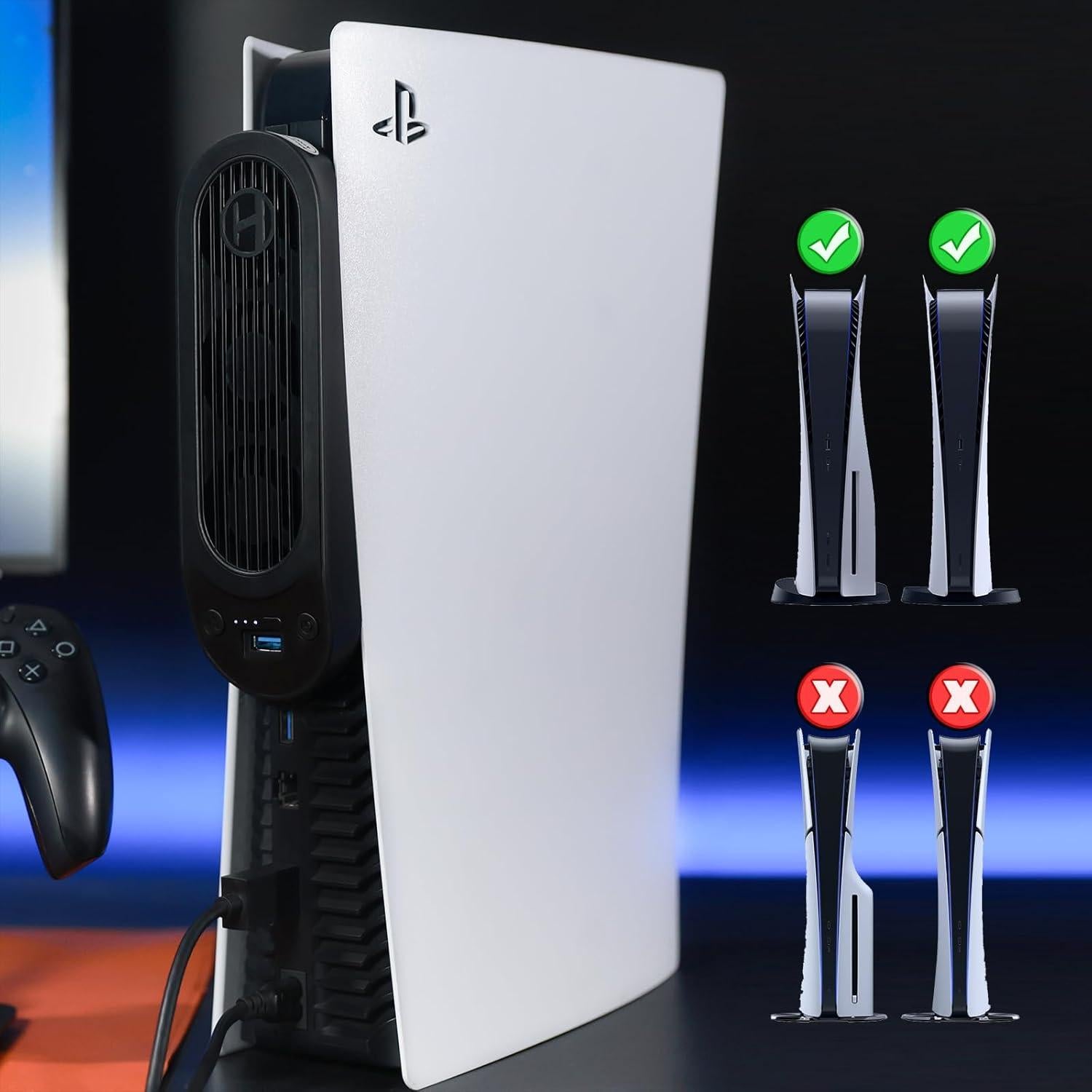 Ventilador de Enfriamiento HZLucki PS5 3 Velocidades LED