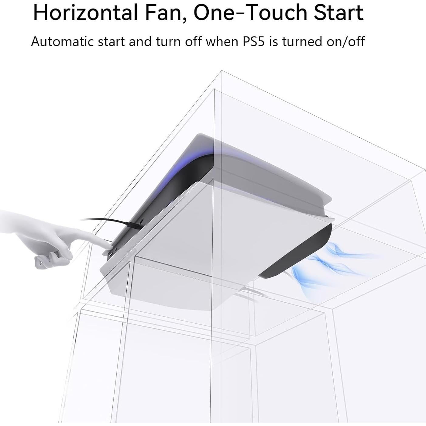 Ventilador de Enfriamiento HZLucki PS5 3 Velocidades LED