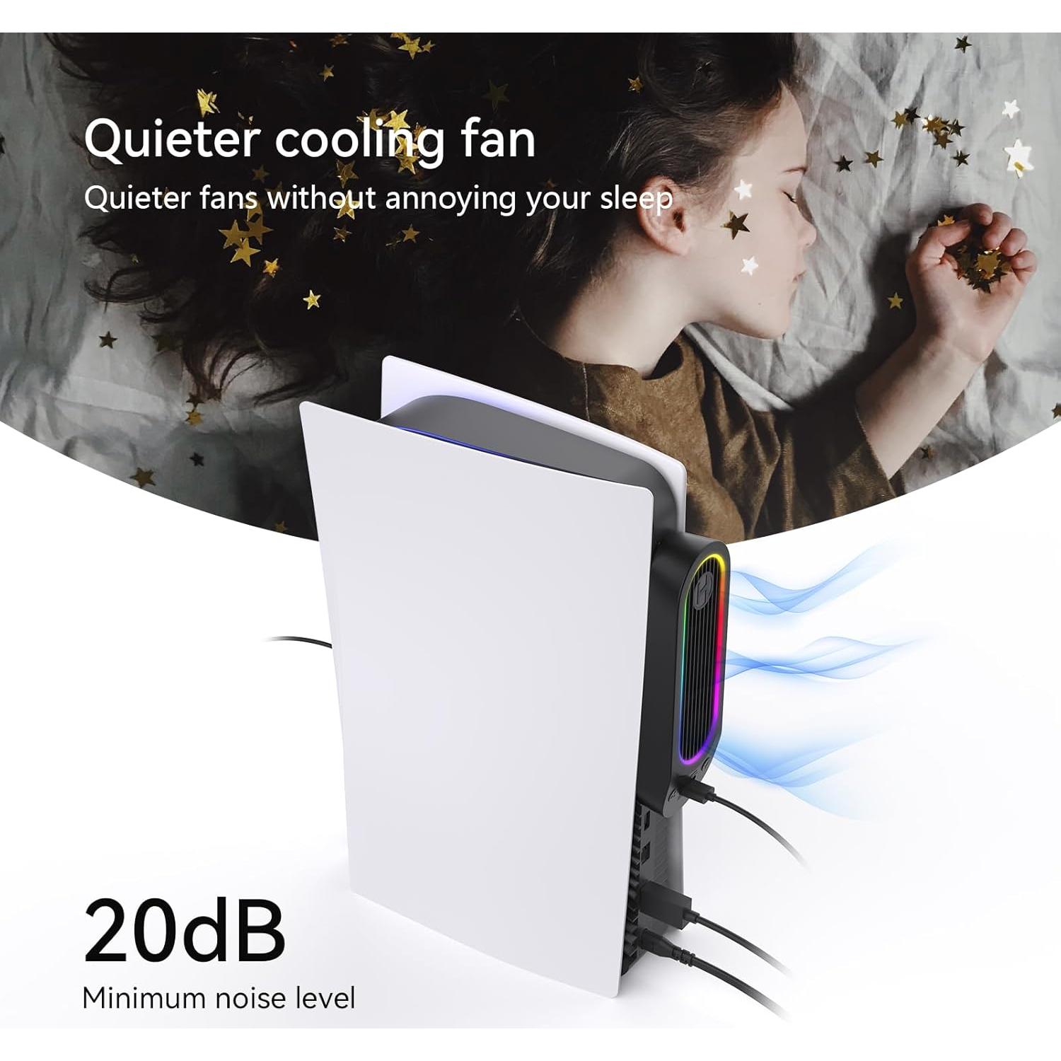 Ventilador de Enfriamiento HZLucki PS5 3 Velocidades LED