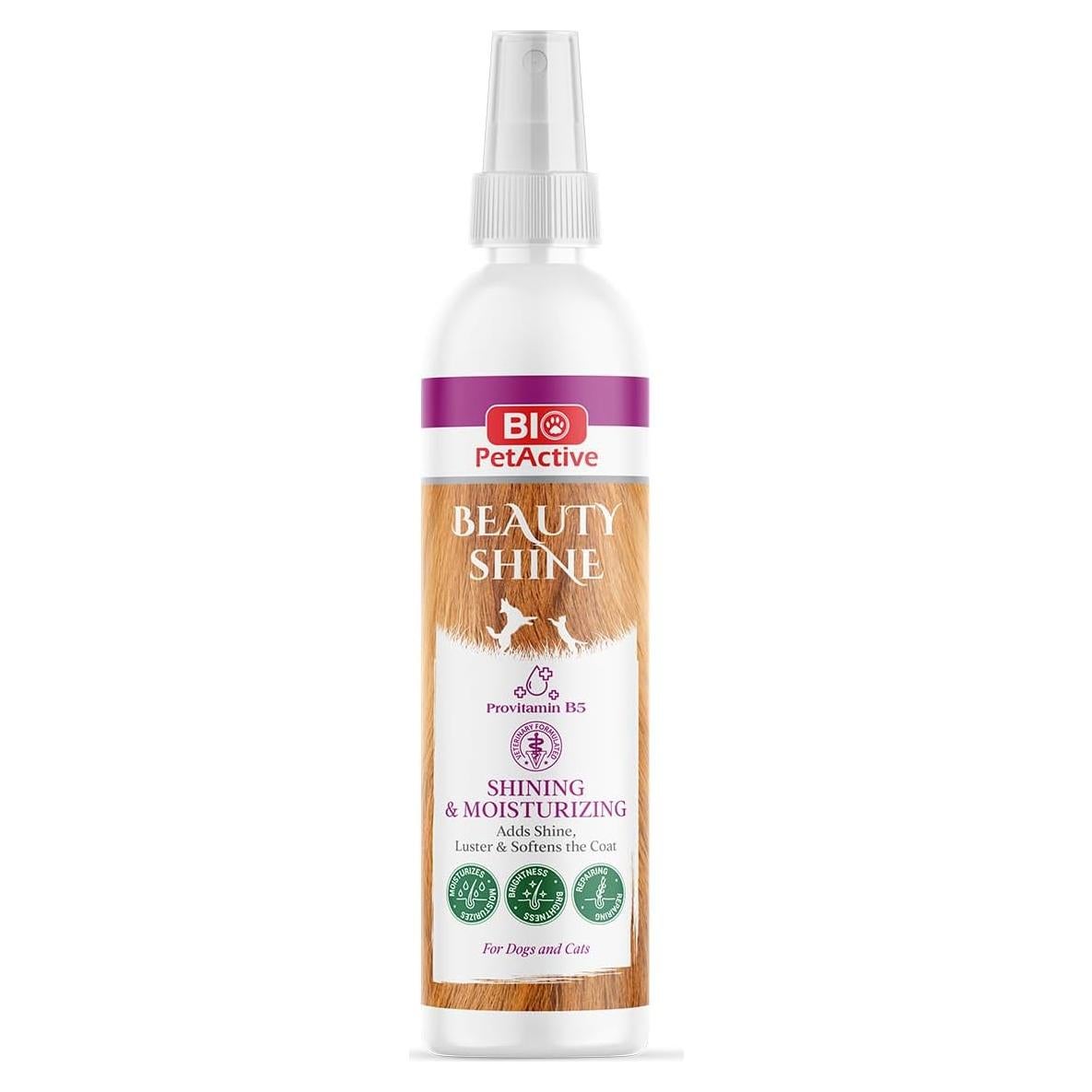 Spray Brillo de Pelaje Bio Pet Active 96.8 ml para Gatos y Perros
