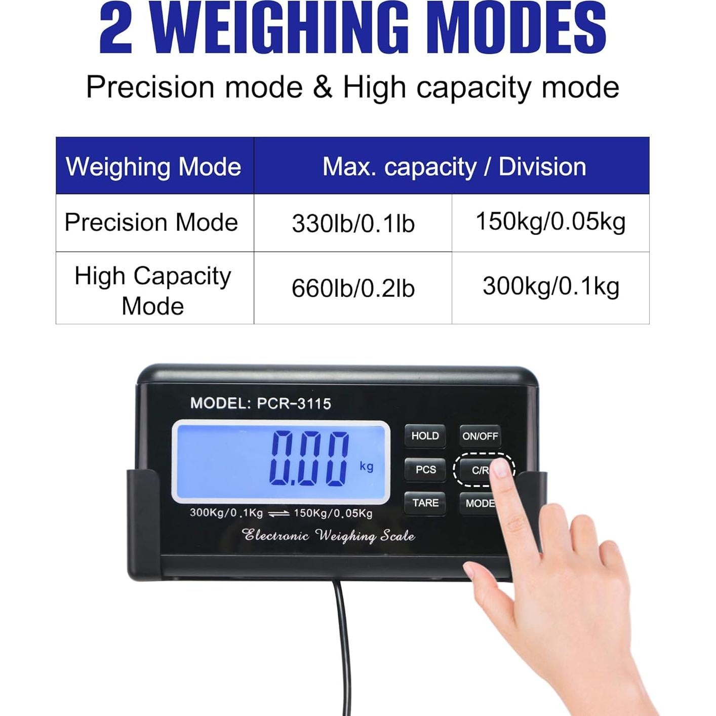 Balanza Postal Digital Charmline 299.37kg Acero Inoxidable 38.1x30.5cm