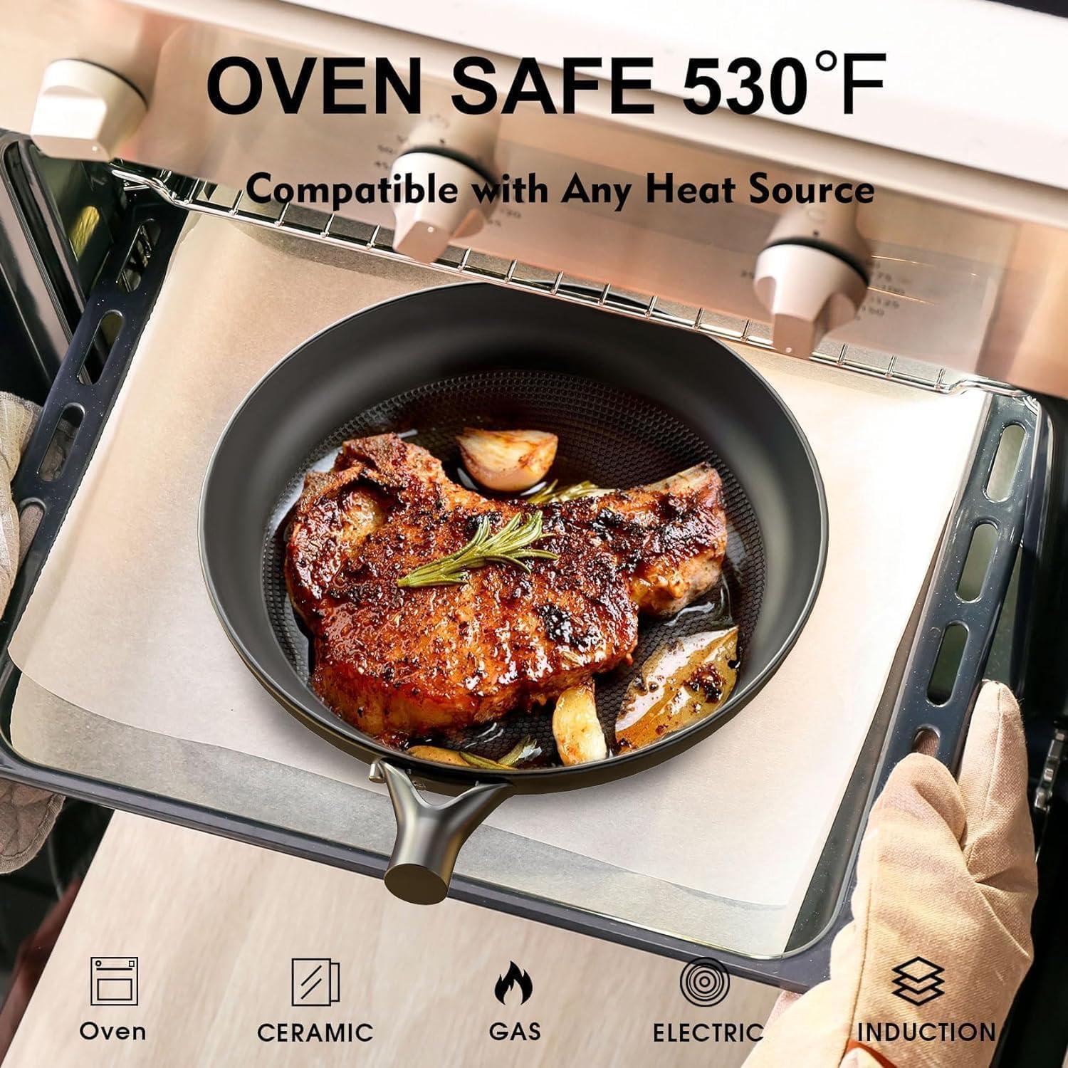 Sartén Antiadherente LAMFO 10 Pulgadas Hierro Fundido