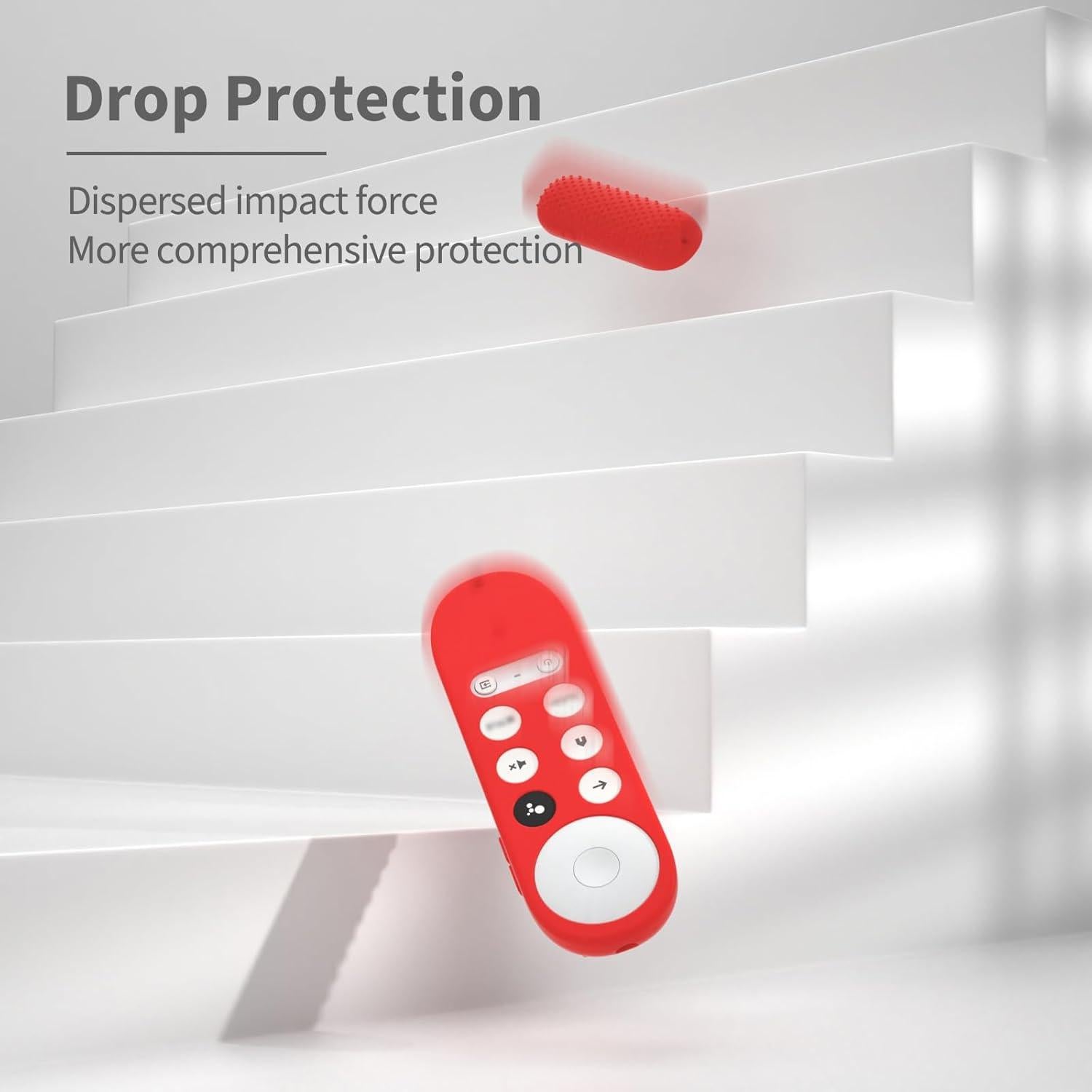 Cubierta de Silicona DUOLAXMENG para Control Remoto Google TV HD/4K