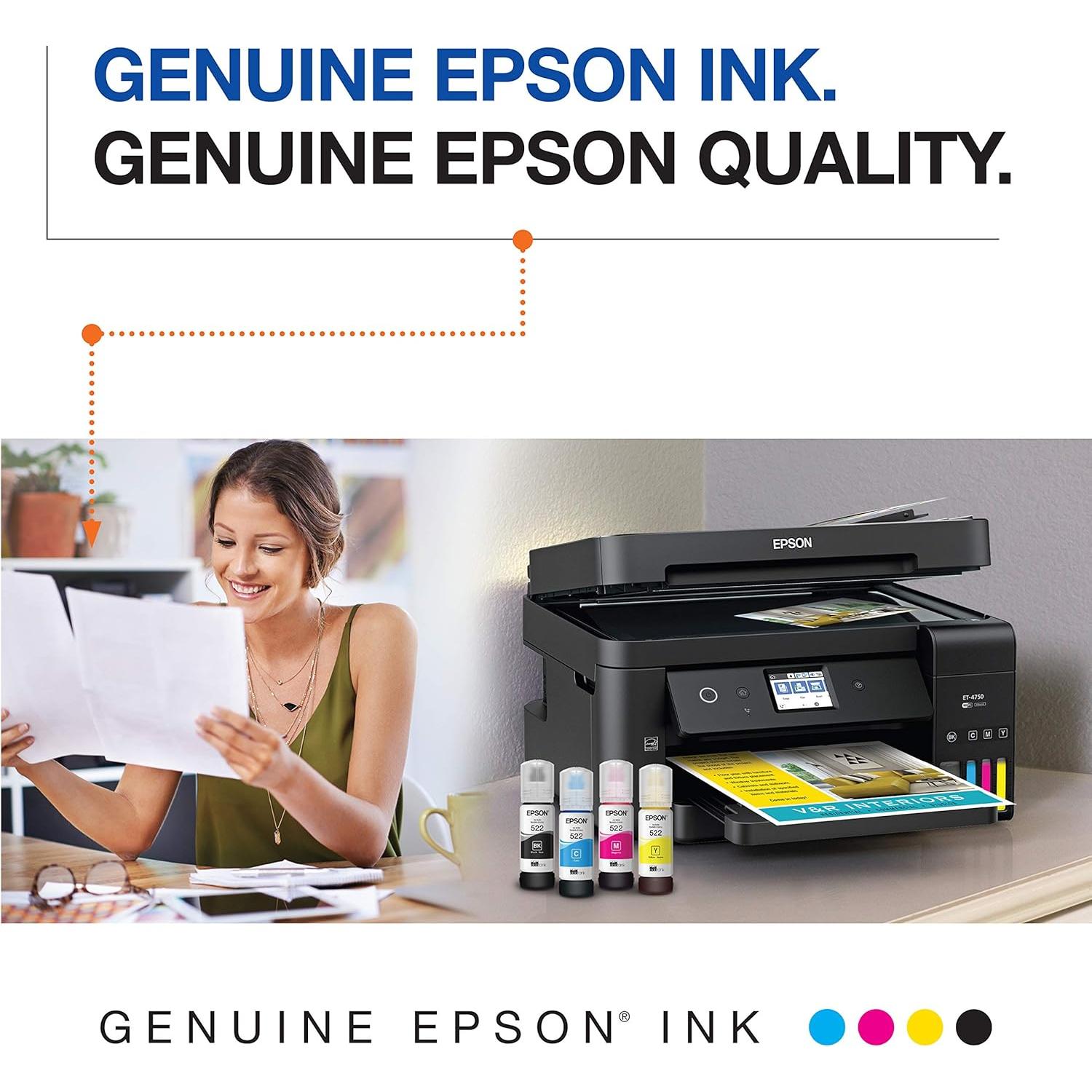 Botella de Tinta Negra Epson 522 EcoTank Ultra Alta Capacidad (Paquete de 2)