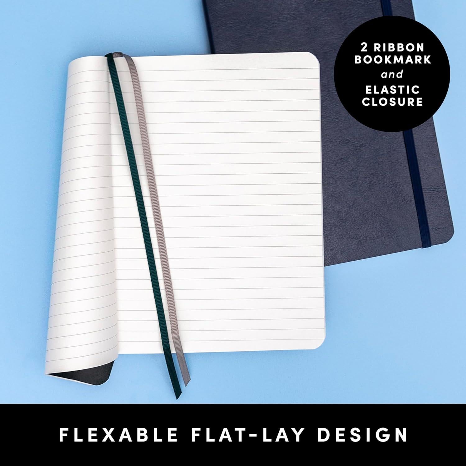 Cuaderno de Tapa Blanda PAPERAGE Negro 14.2x20.1 cm 160 Páginas