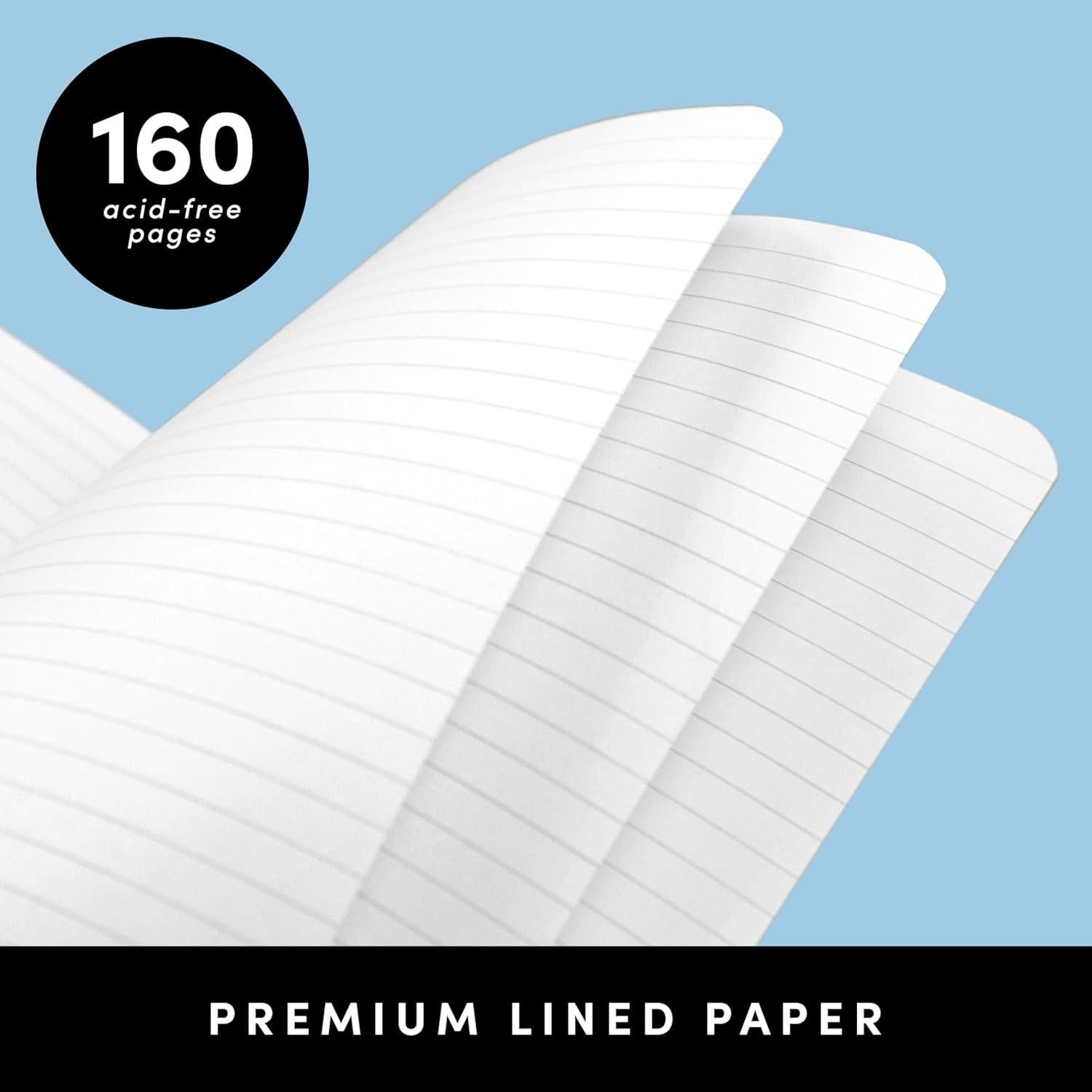 Cuaderno de Tapa Blanda PAPERAGE Negro 14.2x20.1 cm 160 Páginas