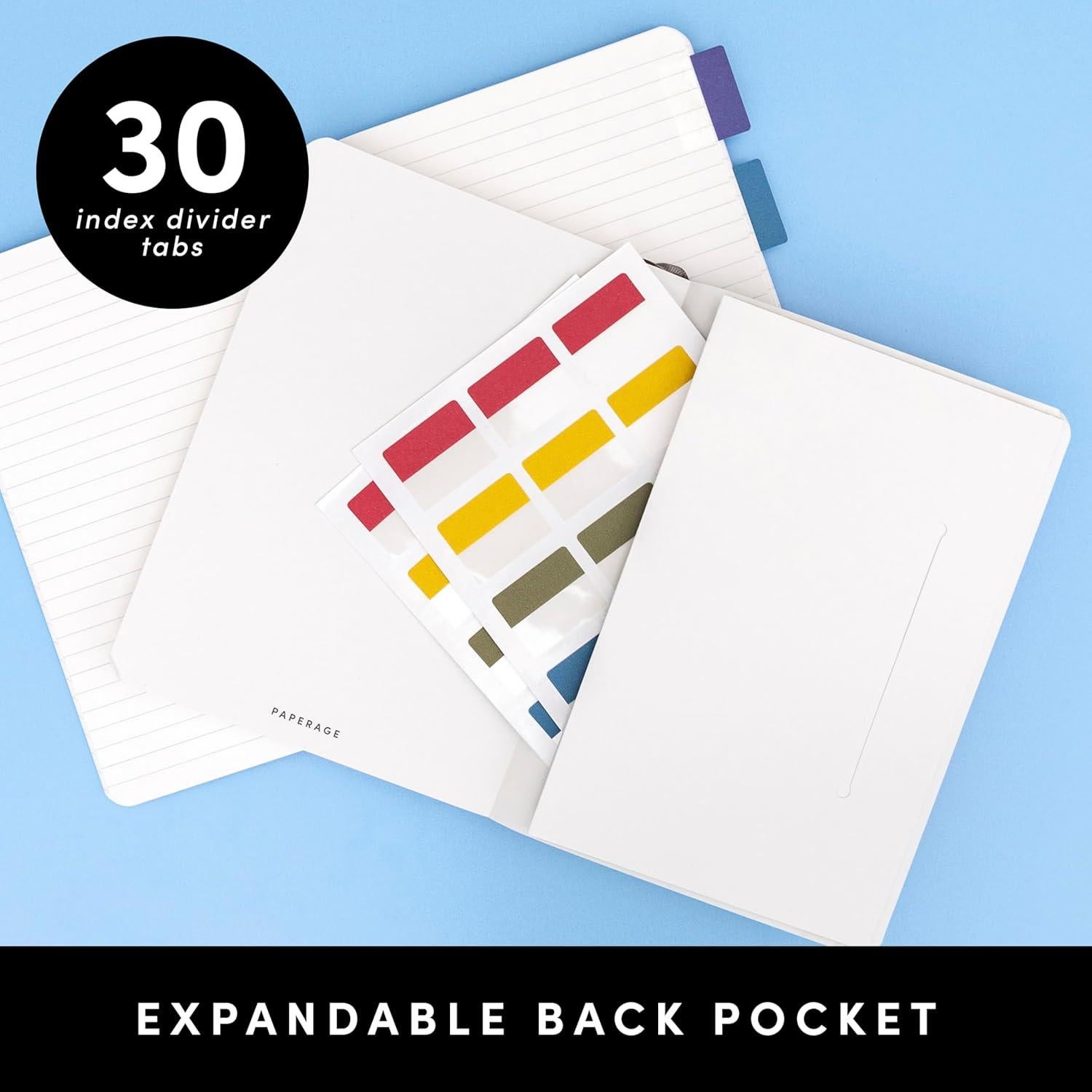 Cuaderno de Tapa Blanda PAPERAGE Negro 14.2x20.1 cm 160 Páginas