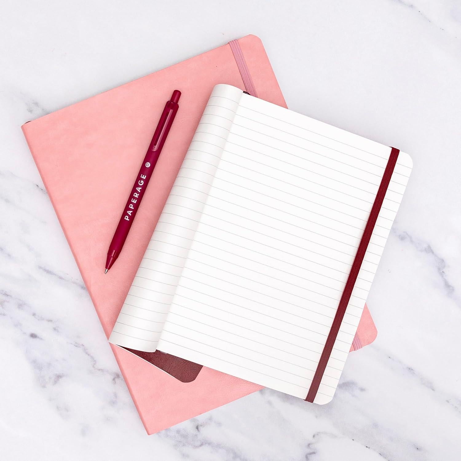 Cuaderno de Tapa Blanda PAPERAGE Negro 14.2x20.1 cm 160 Páginas